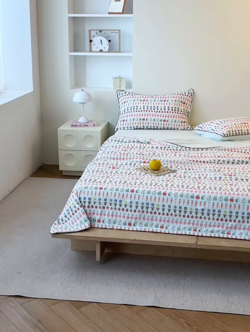 91家纺网 家纺一手货源 找家纺 丽笙被芯 2026新款凉感印花夏被夏凉被空调被 西米