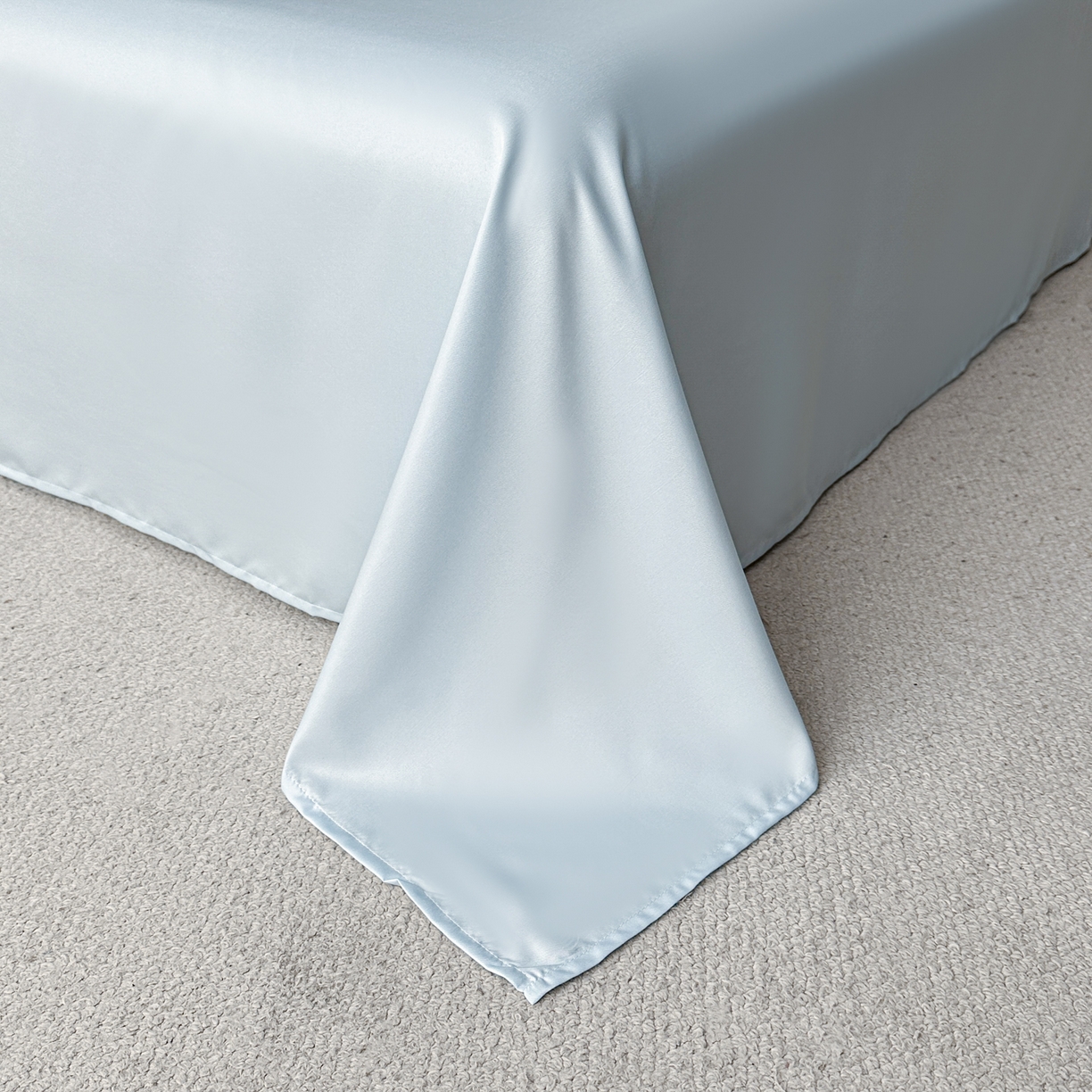 91家纺网 家纺一手货源 找家纺 你好美丽 2026新款水洗真丝蕾丝花边夏被夏凉被空调被四件套-夏梦 夏梦蓝