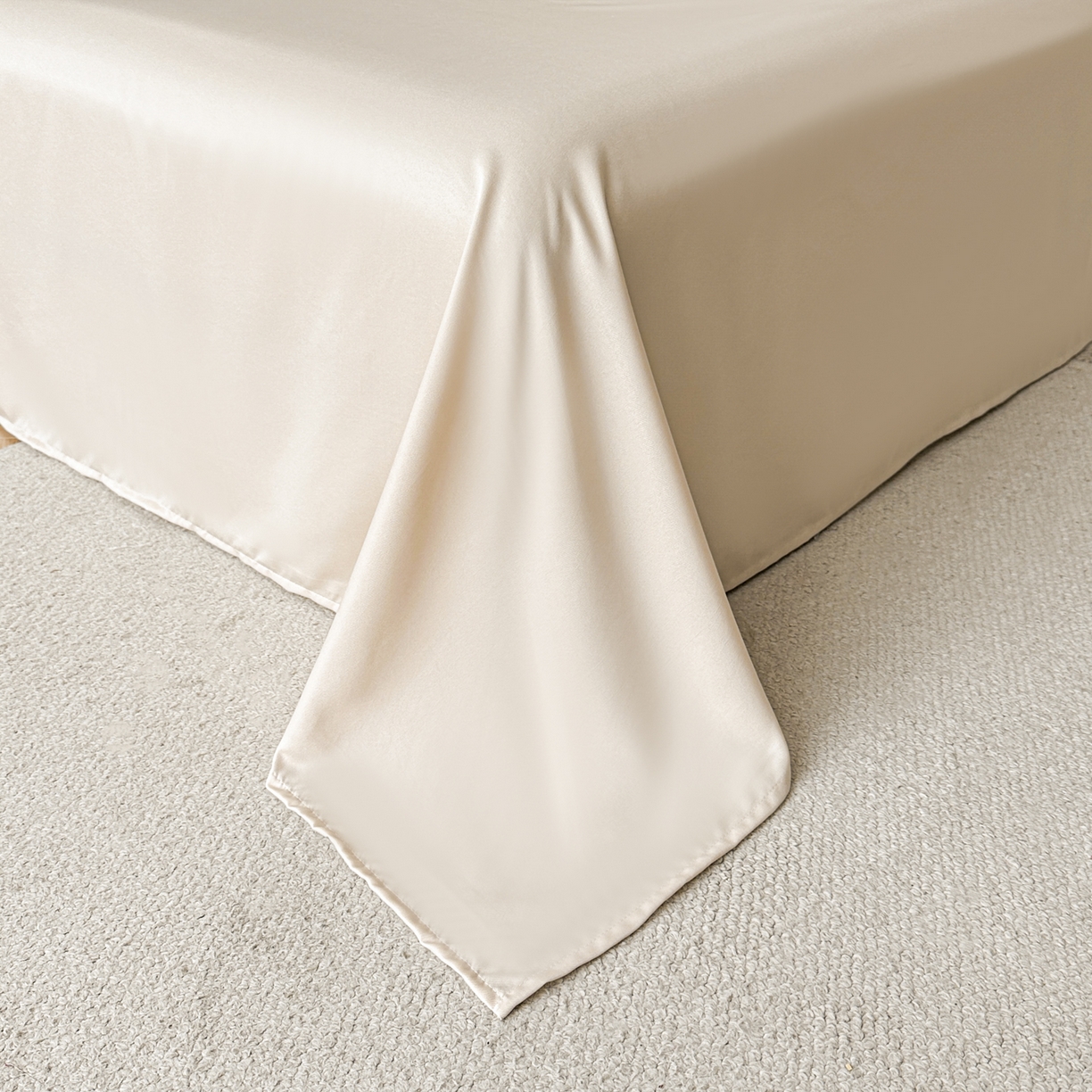 91家纺网 家纺一手货源 找家纺 你好美丽 2026新款水洗真丝蕾丝花边夏被夏凉被空调被四件套-夏梦 夏梦杏