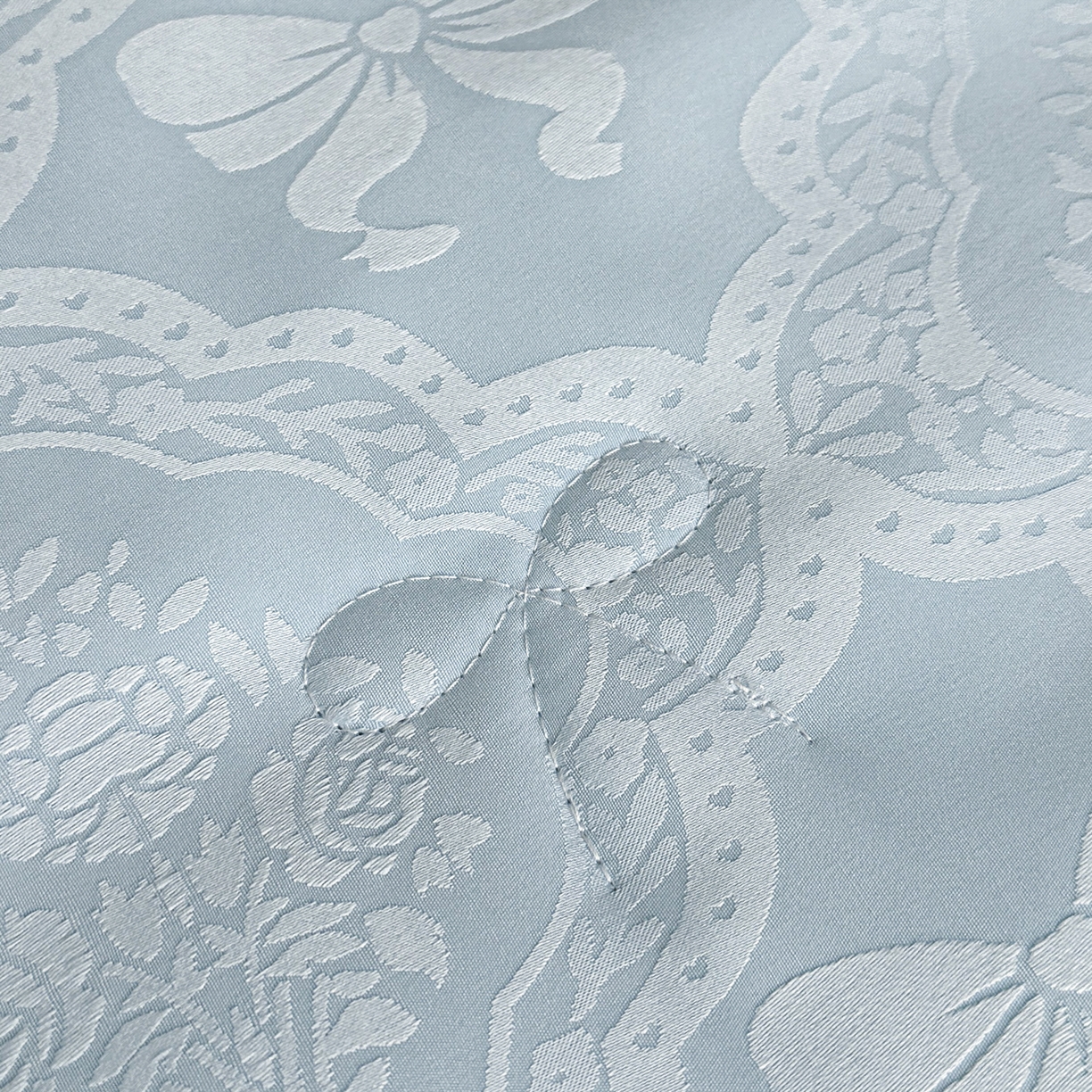 91家纺网 家纺一手货源 找家纺 你好美丽 2026新款水洗真丝蕾丝花边夏被夏凉被空调被四件套-夏梦 夏梦蓝