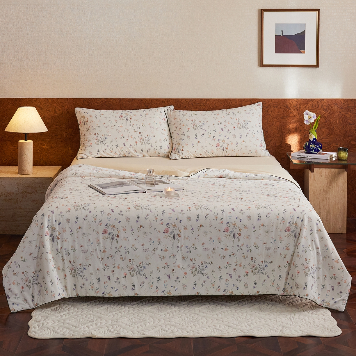 91家纺网 家纺一手货源 找家纺 丽笙被芯 2026新款凉感印花夏被夏凉被空调被 夏意