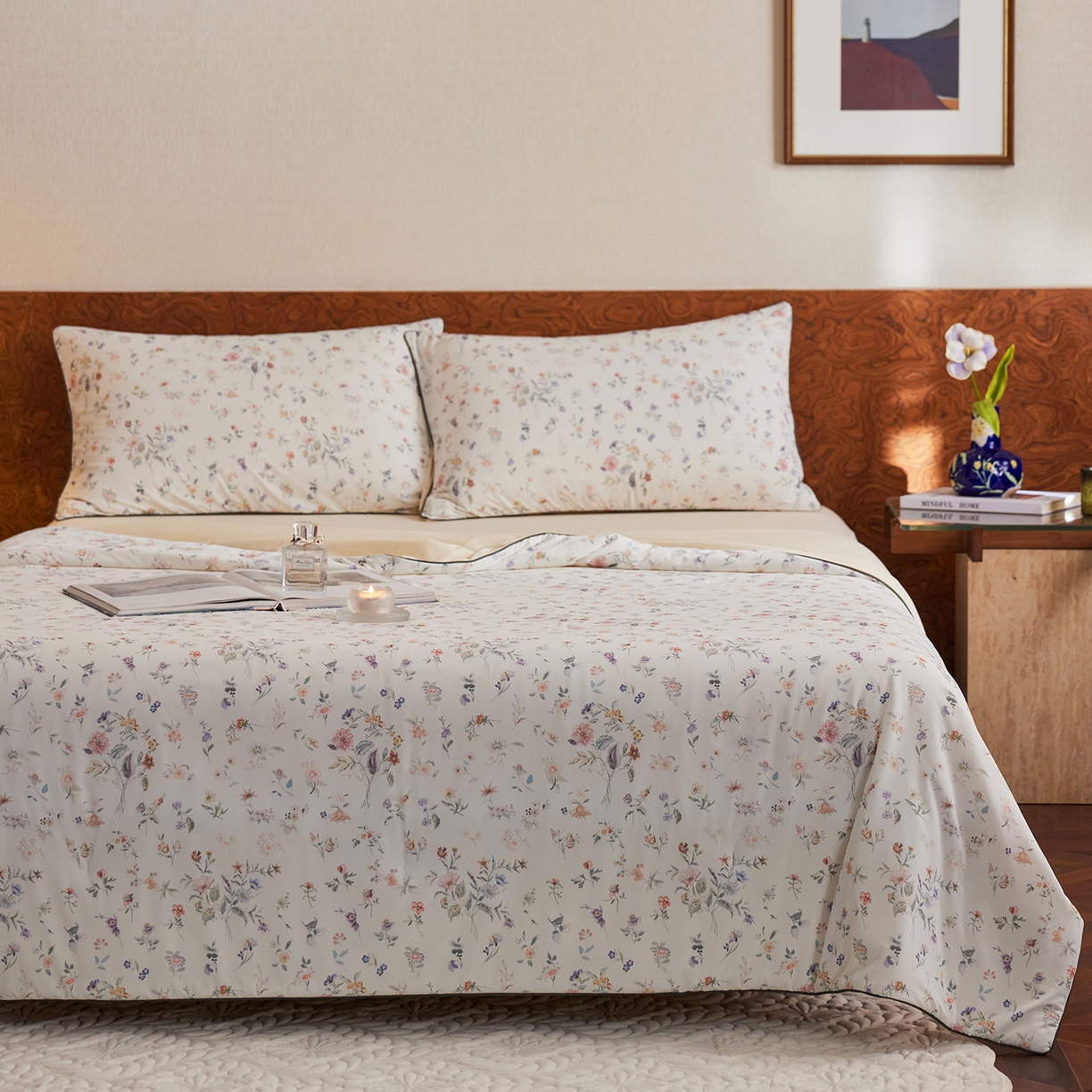 91家纺网 家纺一手货源 找家纺 丽笙被芯 2026新款凉感印花夏被夏凉被空调被 夏意