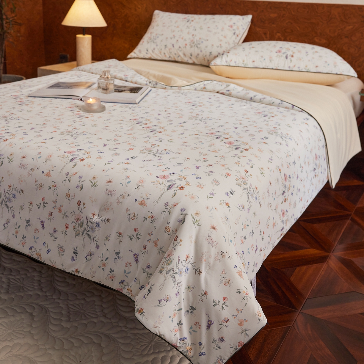 91家纺网 家纺一手货源 找家纺 丽笙被芯 2026新款凉感印花夏被夏凉被空调被 夏意