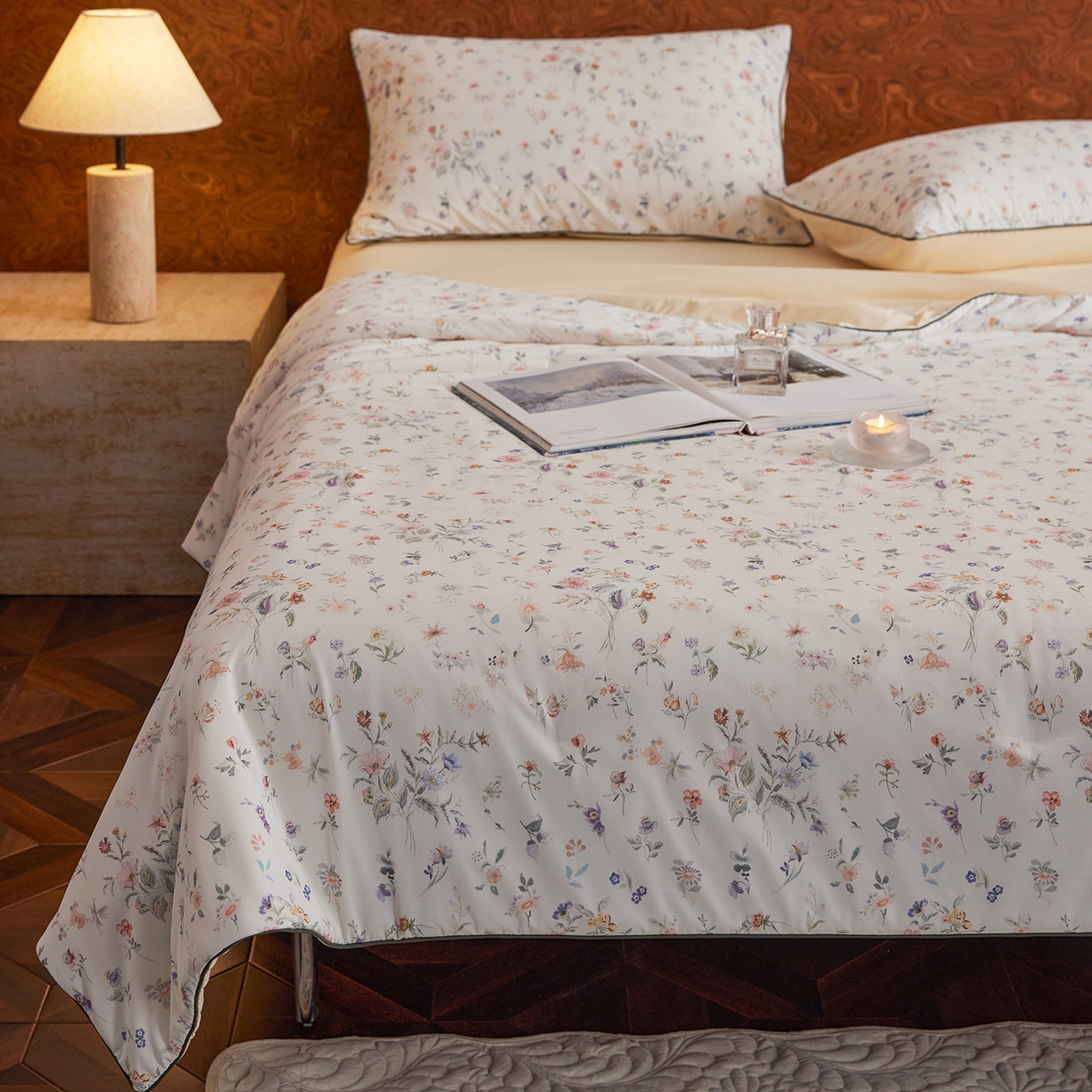 91家纺网 家纺一手货源 找家纺 丽笙被芯 2026新款凉感印花夏被夏凉被空调被 夏意