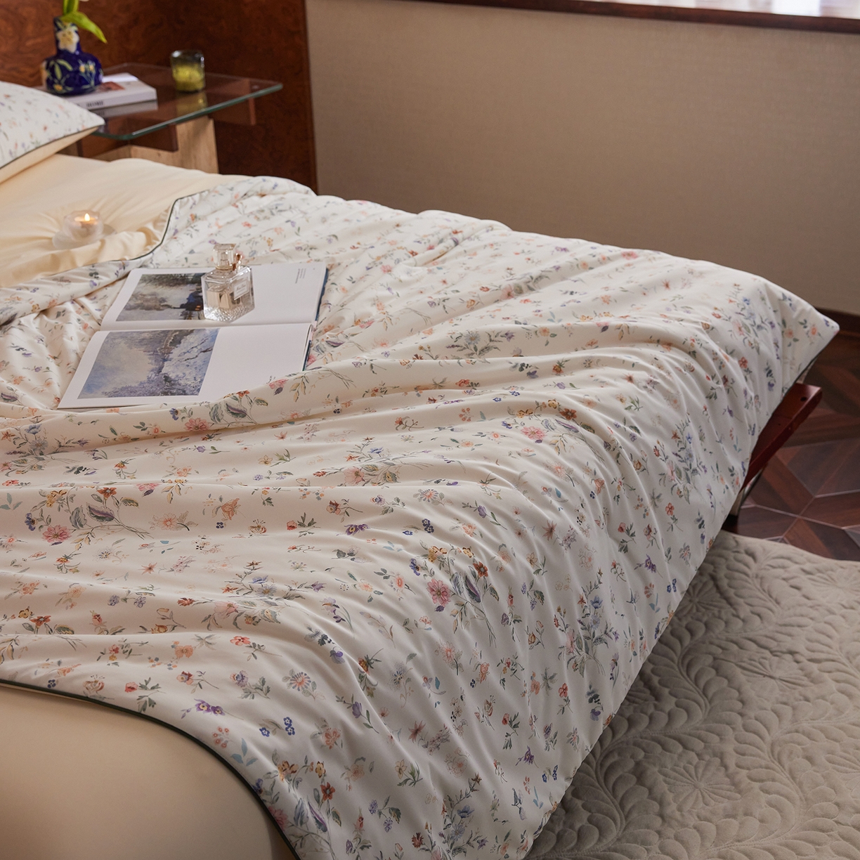 91家纺网 家纺一手货源 找家纺 丽笙被芯 2026新款凉感印花夏被夏凉被空调被 夏意