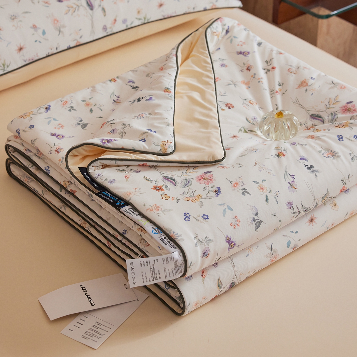 91家纺网 家纺一手货源 找家纺 丽笙被芯 2026新款凉感印花夏被夏凉被空调被 夏意