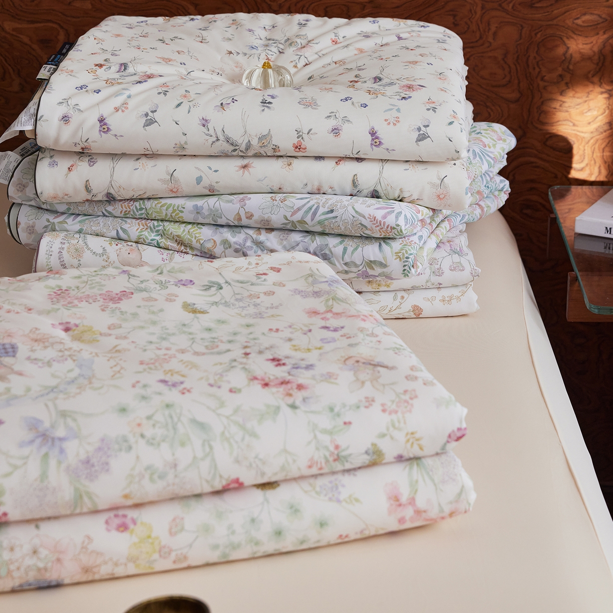 丽笙被芯 2026新款凉感印花夏被夏凉被空调被 组合图（仅供展示不可下单）