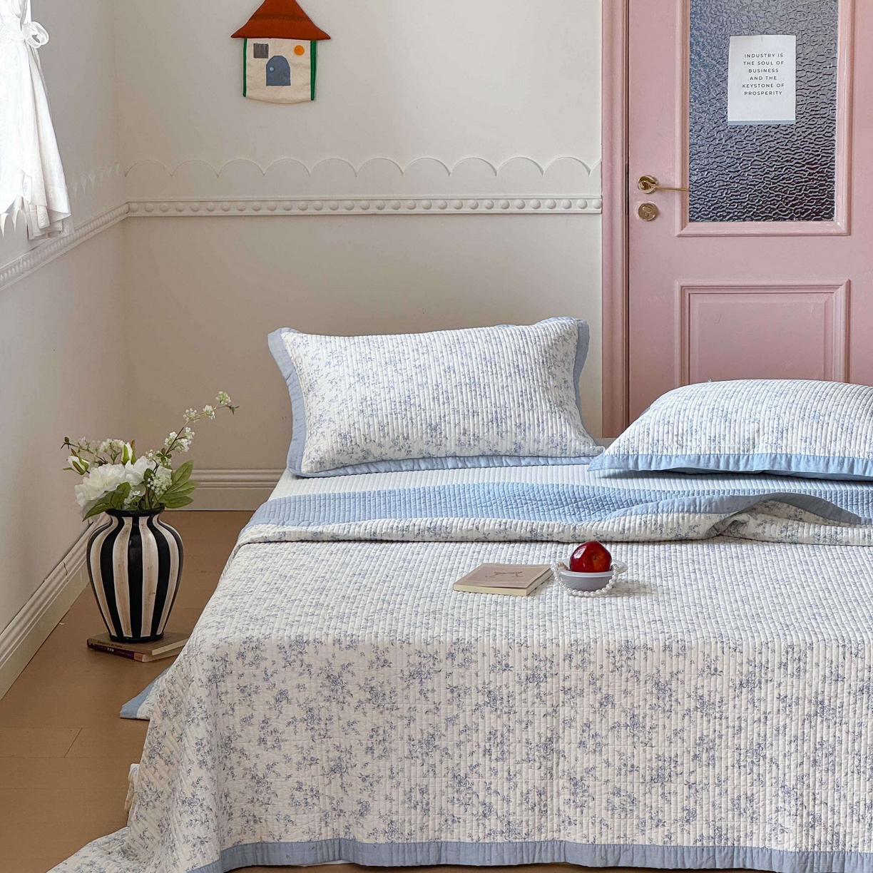 91家纺网 家纺一手货源 找家纺 （总）床盖工厂店 2026春夏新款双面全棉床盖三件套