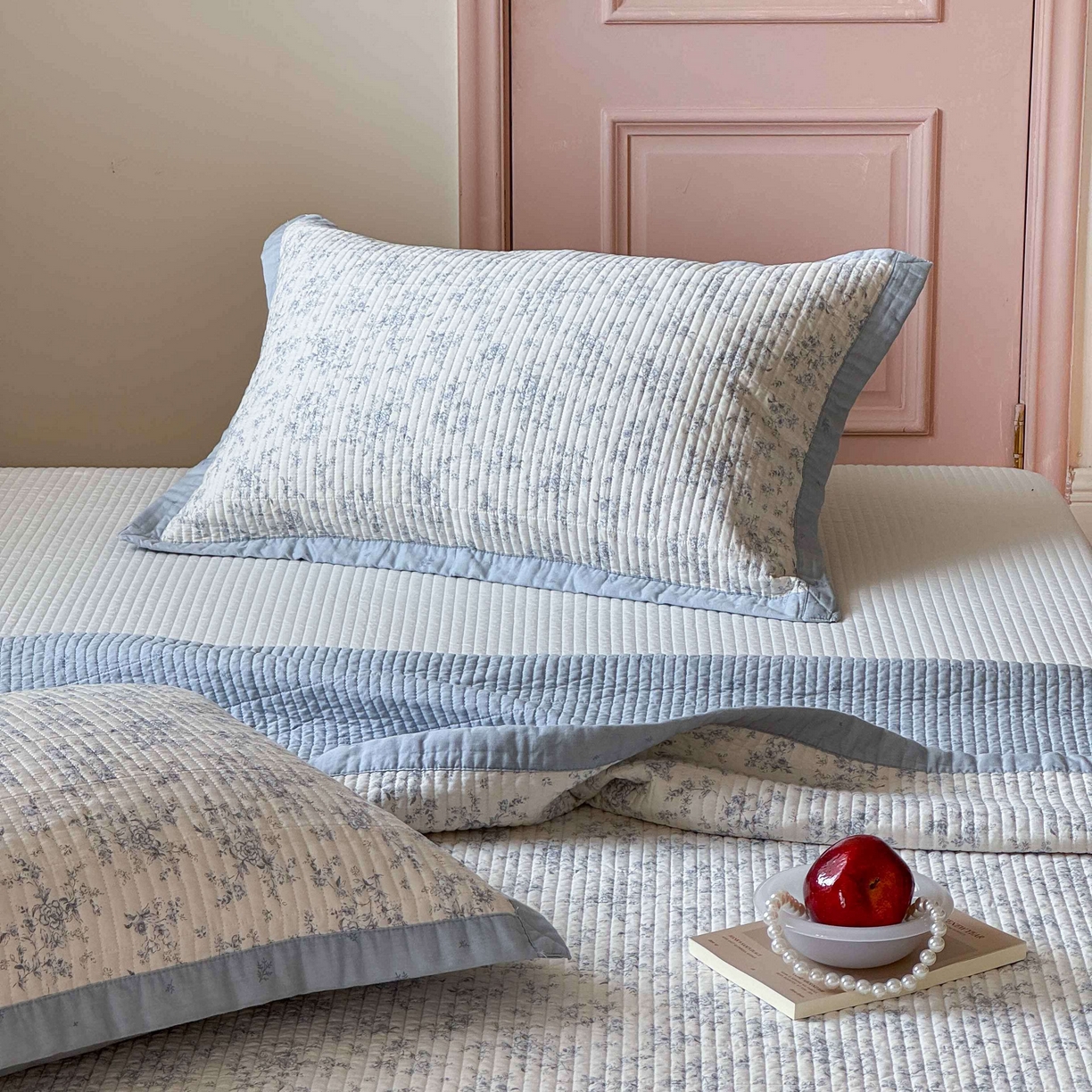 91家纺网 家纺一手货源 找家纺 床盖工厂店 2026春夏新款双面全棉床盖三件套 沉香