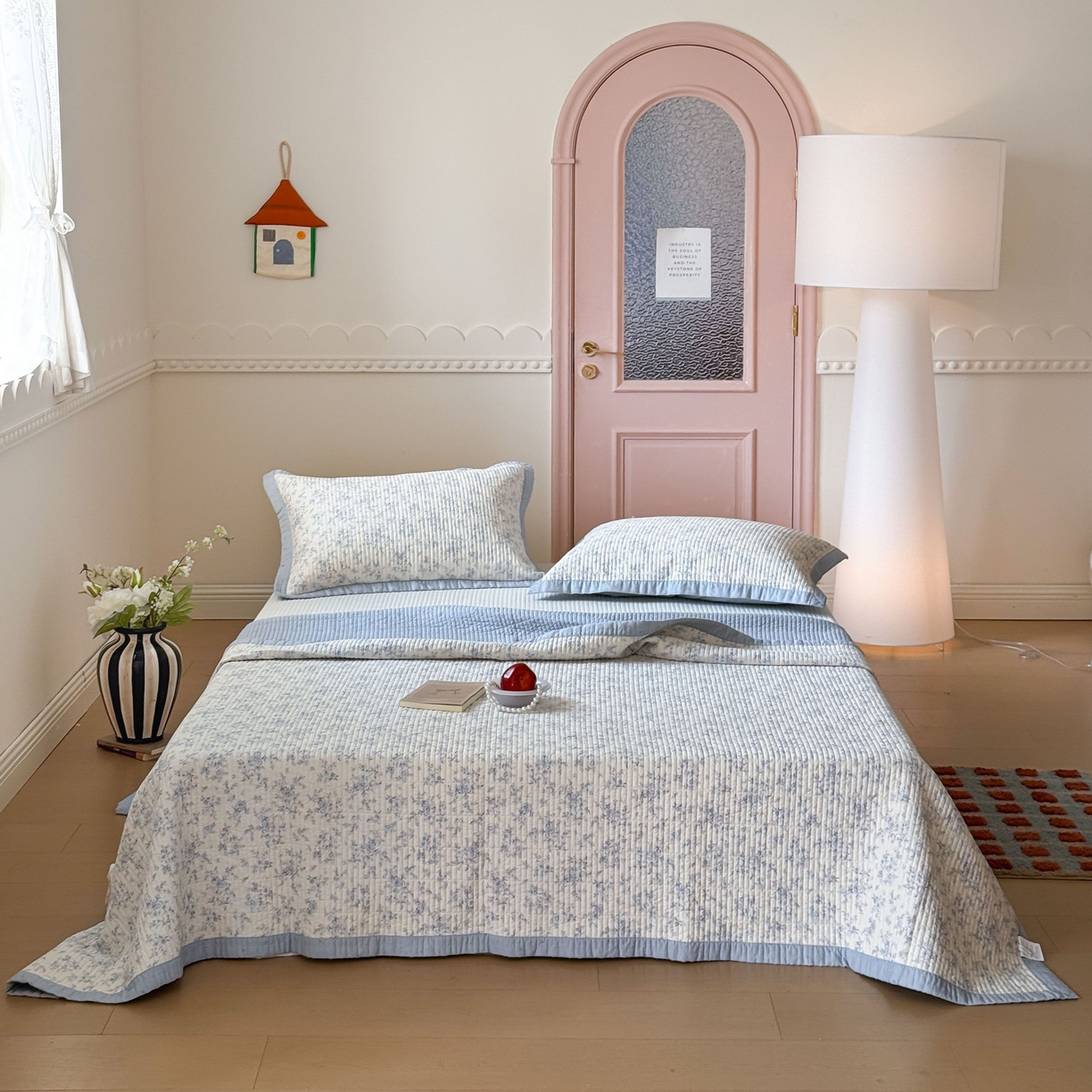 91家纺网 家纺一手货源 找家纺 （总）床盖工厂店 2026春夏新款双面全棉床盖三件套