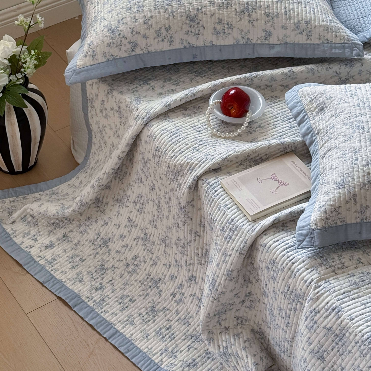 91家纺网 家纺一手货源 找家纺 床盖工厂店 2026春夏新款双面全棉床盖三件套 沉香