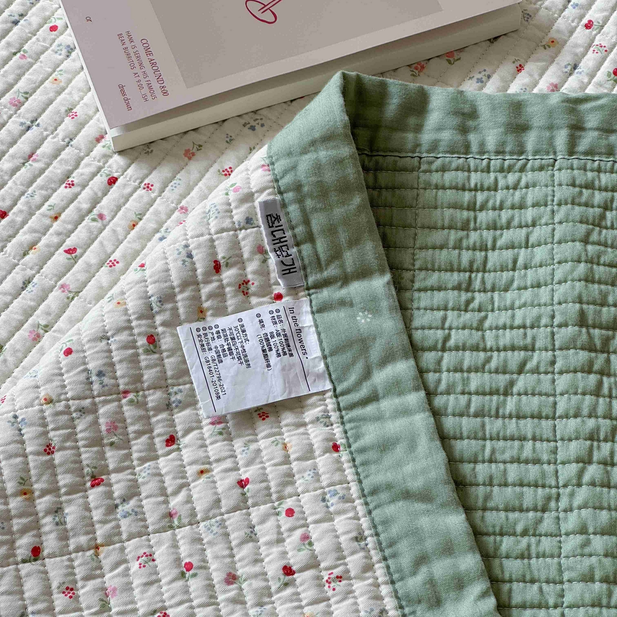 91家纺网 家纺一手货源 找家纺 床盖工厂店 2026春夏新款双面全棉床盖三件套 小野花