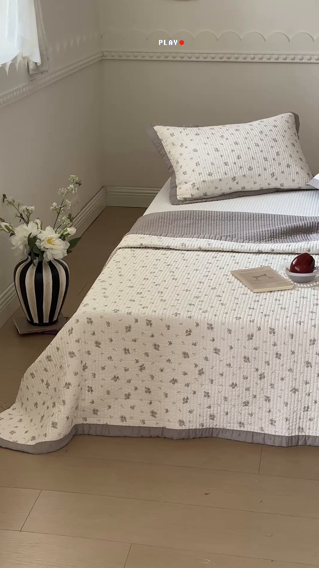 91家纺网 家纺一手货源 找家纺 床盖工厂店 2026春夏新款双面全棉床盖三件套 清晨花语