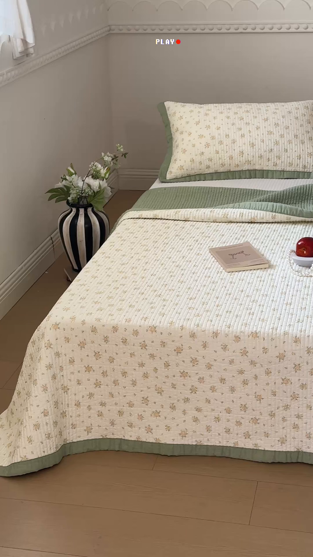 91家纺网 家纺一手货源 找家纺 床盖工厂店 2026春夏新款双面全棉床盖三件套 小月黄