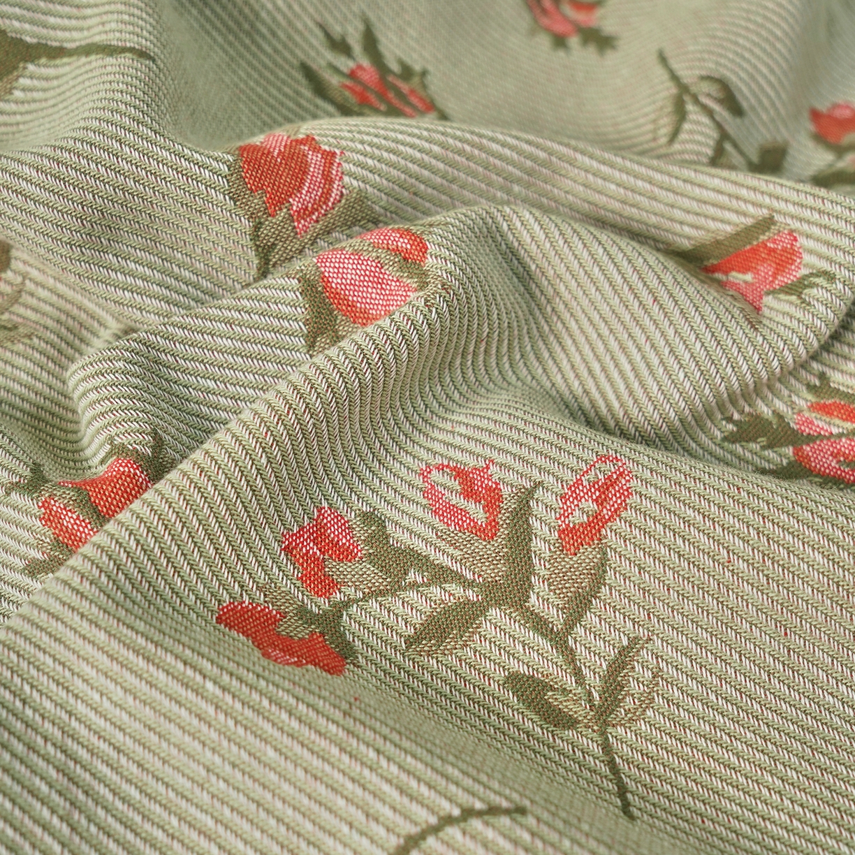 91家纺网 家纺一手货源 找家纺 棠薇家纺 2026新款绑带款枕巾全棉纯棉四层斜纹纱布枕巾  防滑防脱落纯棉枕头巾 绑带款花季绿