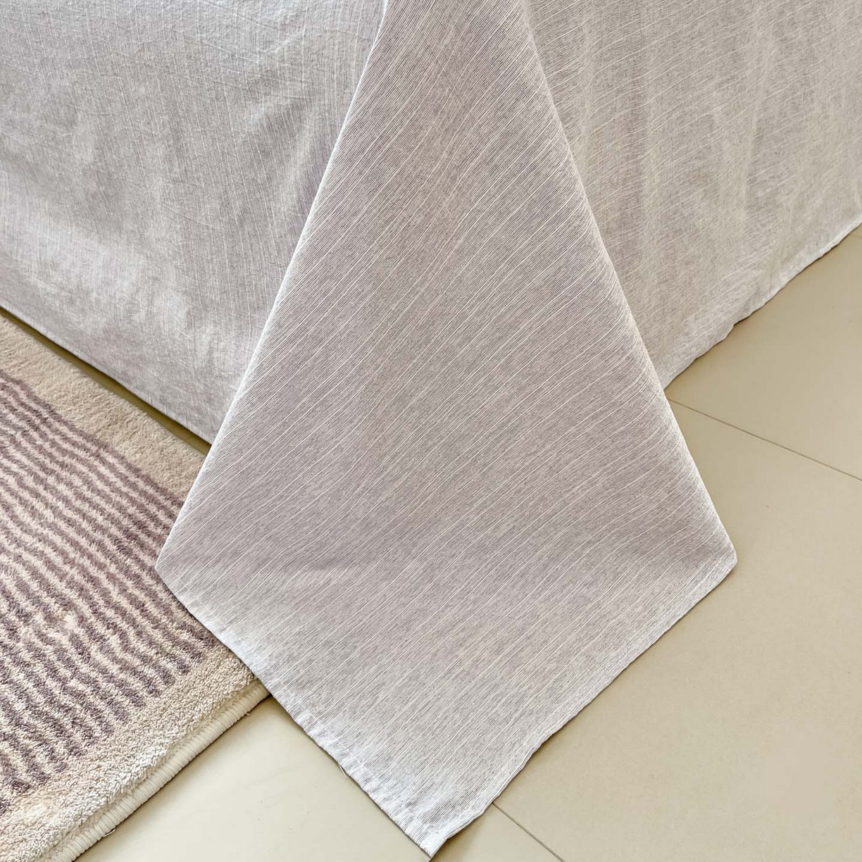 91家纺网 家纺一手货源 找家纺 （总）蓝极人 2026新款色织水洗麻印花四件套