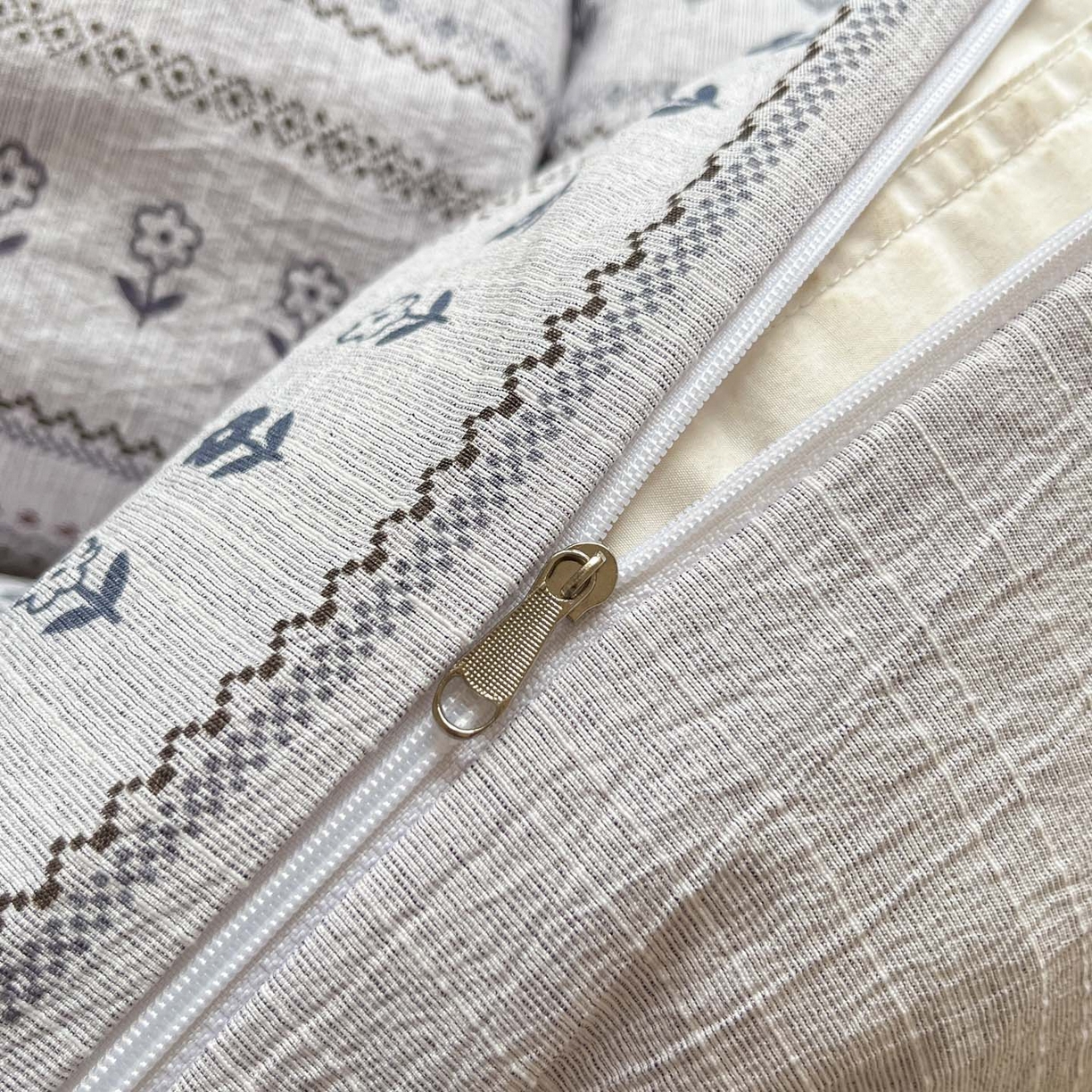 91家纺网 家纺一手货源 找家纺 （总）蓝极人 2026新款色织水洗麻印花四件套