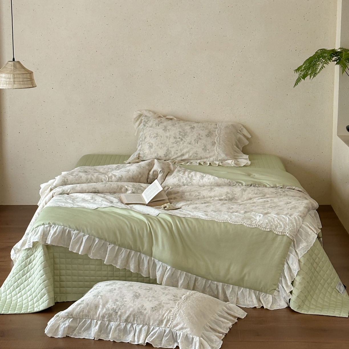 91家纺网 家纺一手货源 找家纺 （总）觅糖家纺 2026新款亚麻夏被绗缝四件套