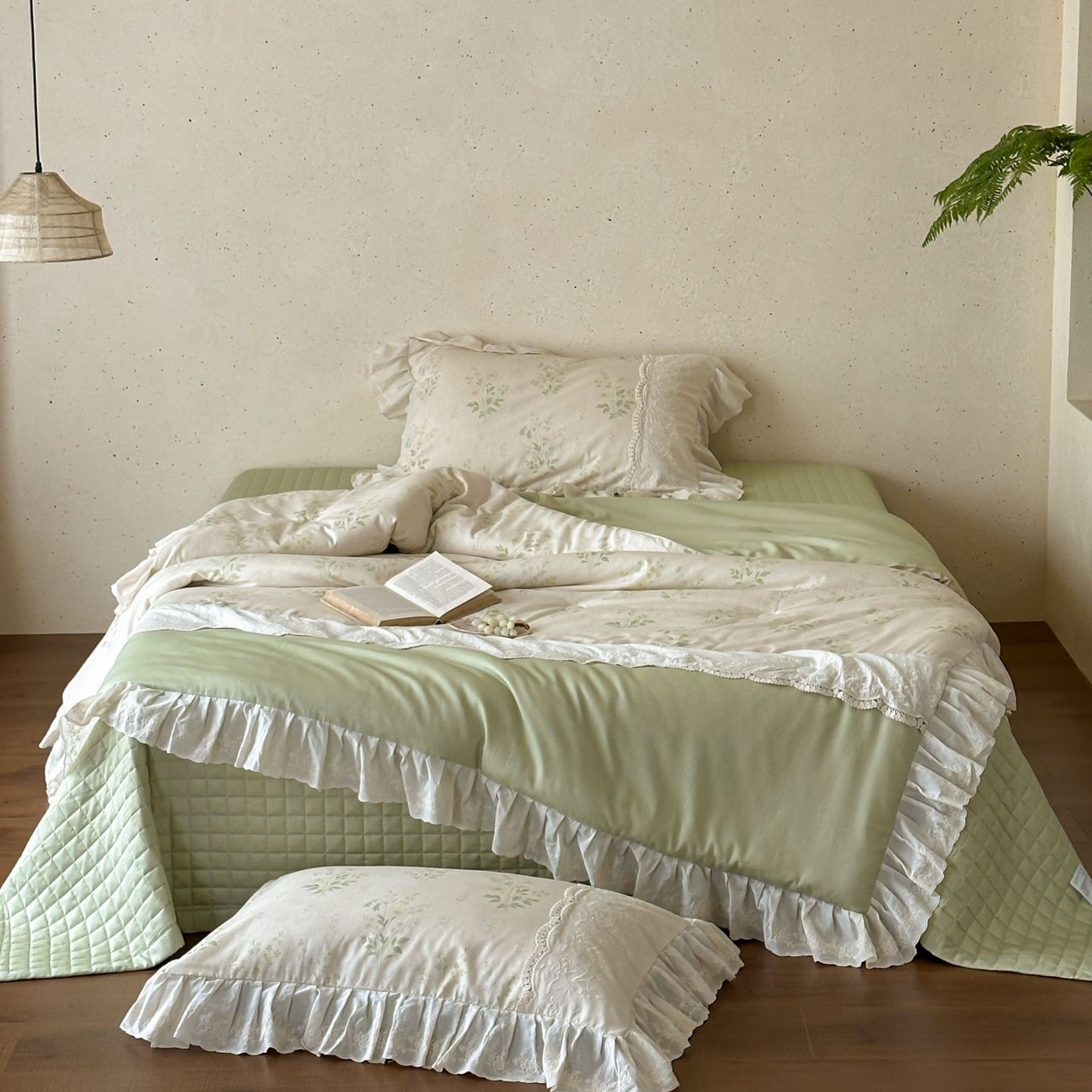 91家纺网 家纺一手货源 找家纺 （总）觅糖家纺 2026新款亚麻夏被绗缝四件套