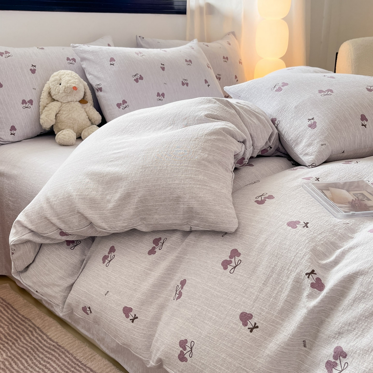 91家纺网 家纺一手货源 找家纺 （总）蓝极人 2026新款色织水洗麻印花四件套