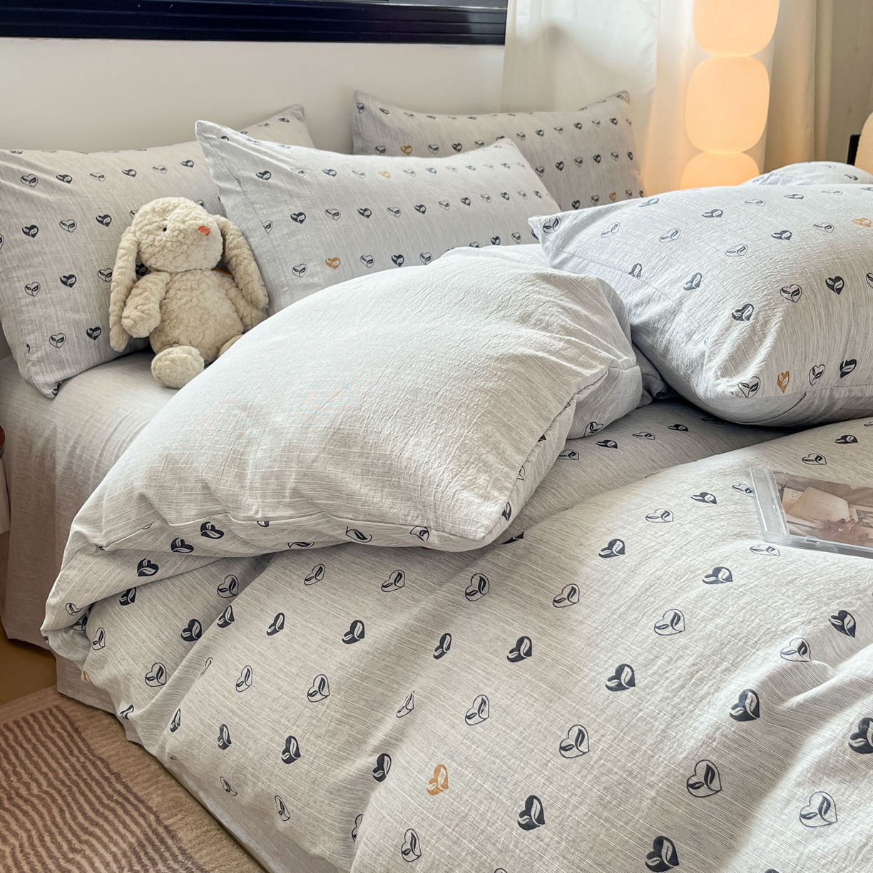 91家纺网 家纺一手货源 找家纺 （总）蓝极人 2026新款色织水洗麻印花四件套