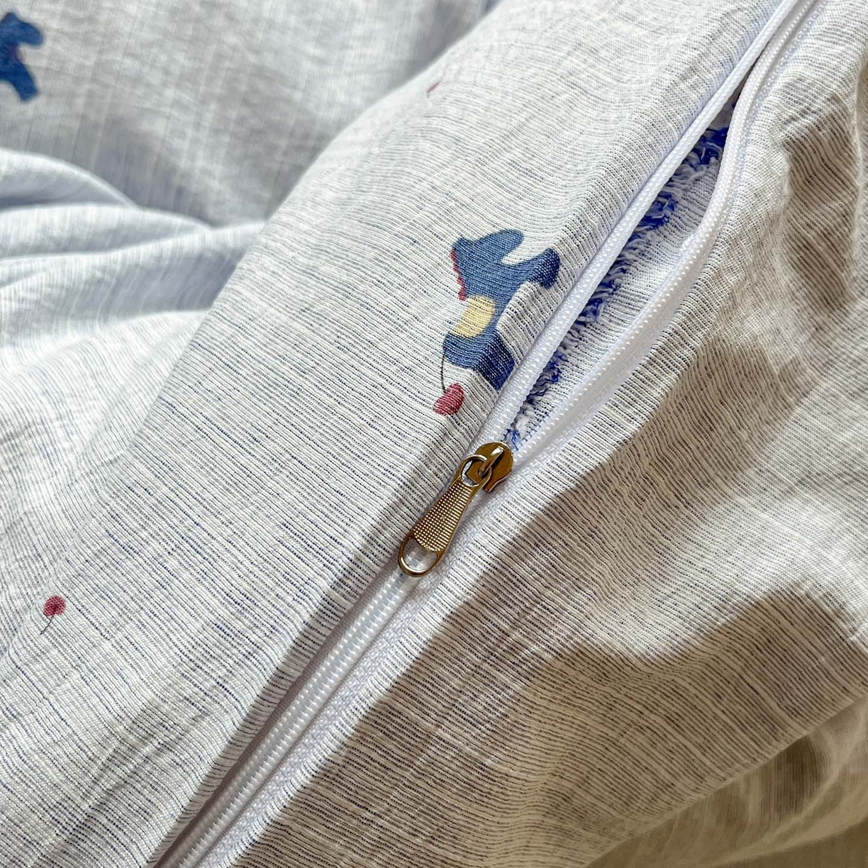 91家纺网 家纺一手货源 找家纺 蓝极人 2026新款色织水洗麻印花四件套 宝丽兰