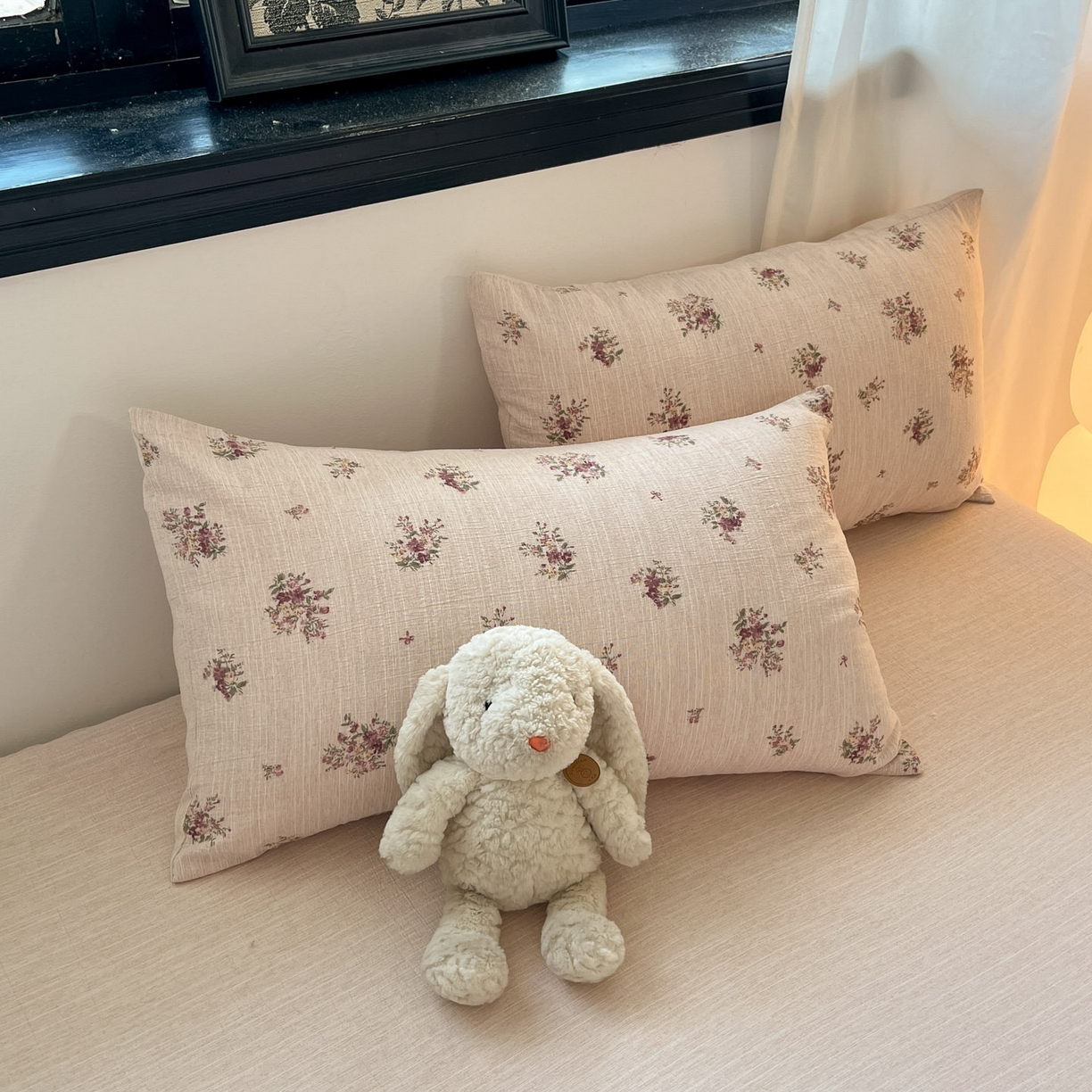 91家纺网 家纺一手货源 找家纺 蓝极人 2026新款色织水洗麻印花四件套 春天黄