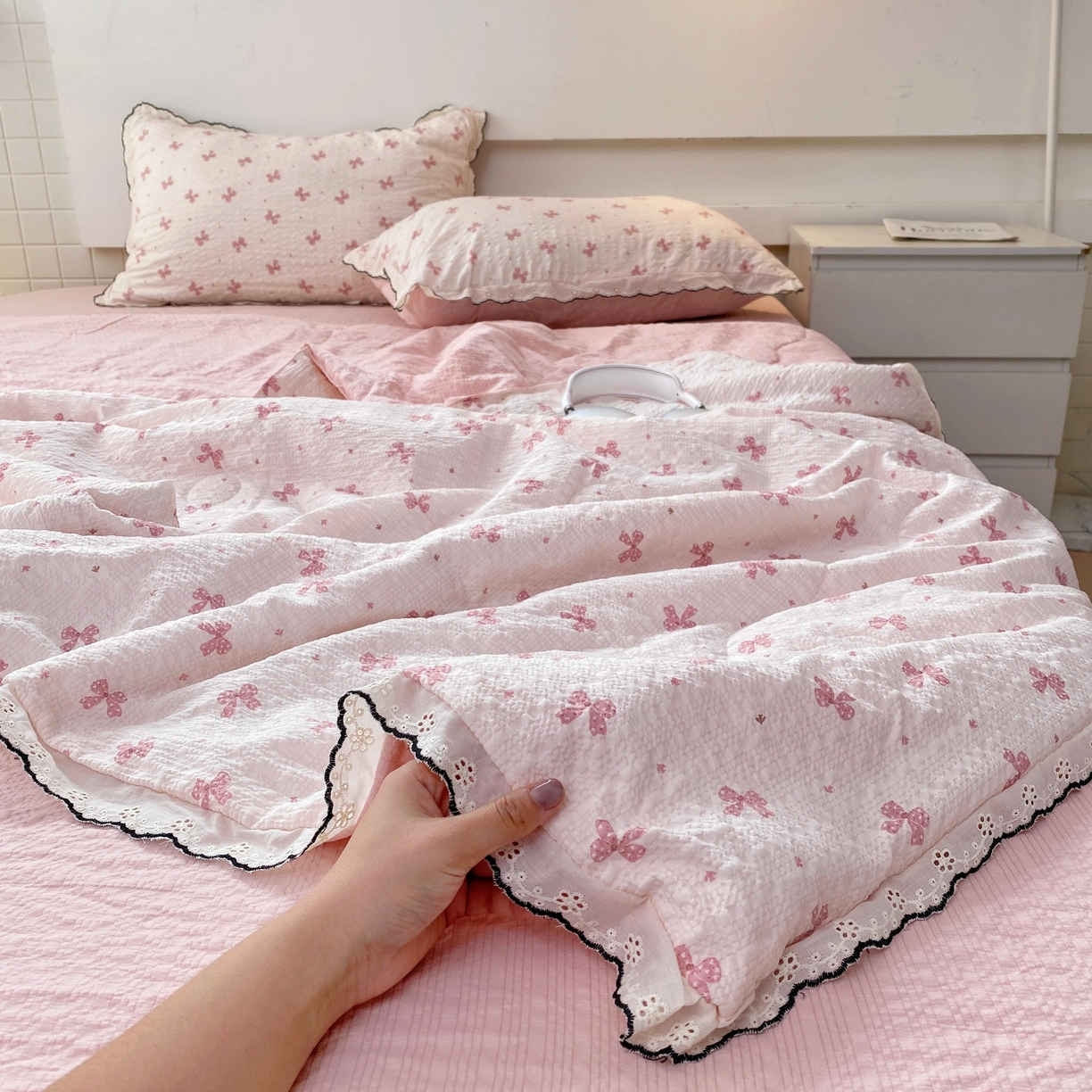 91家纺网 家纺一手货源 找家纺 （总）恋尚羽家纺 2026新款韩版夏凉被空调被夏凉被四件套