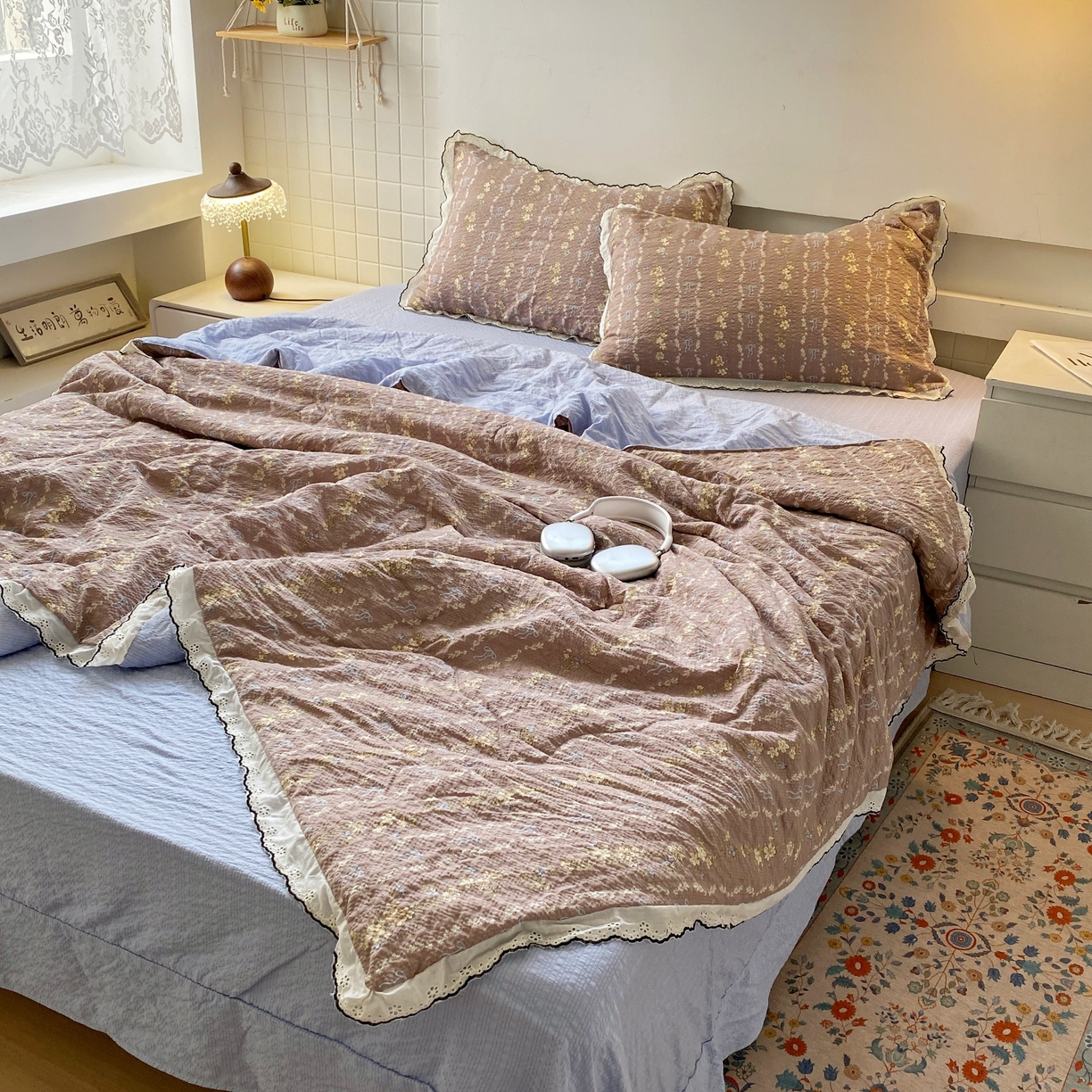 91家纺网 家纺一手货源 找家纺 （总）恋尚羽家纺 2026新款韩版夏凉被空调被夏凉被四件套