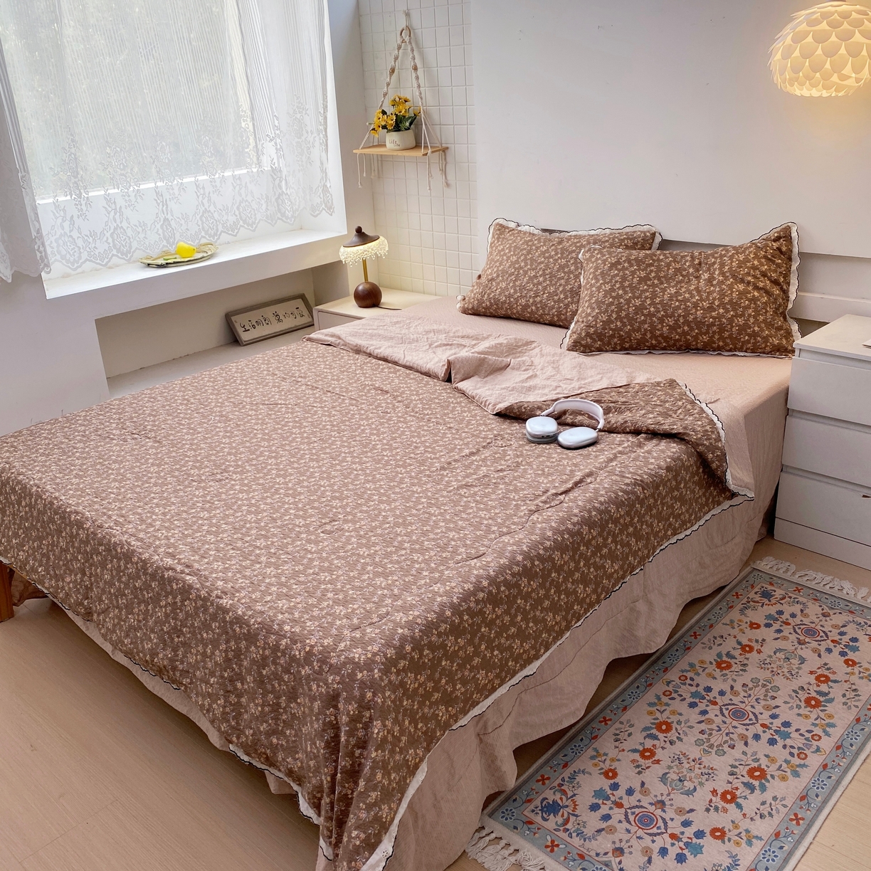 91家纺网 家纺一手货源 找家纺 恋尚羽家纺 2026新款韩版夏凉被空调被夏凉被四件套 暖阳