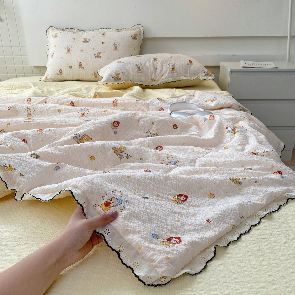 91家纺网 家纺一手货源 找家纺 （总）恋尚羽家纺 2026新款韩版夏凉被空调被夏凉被四件套