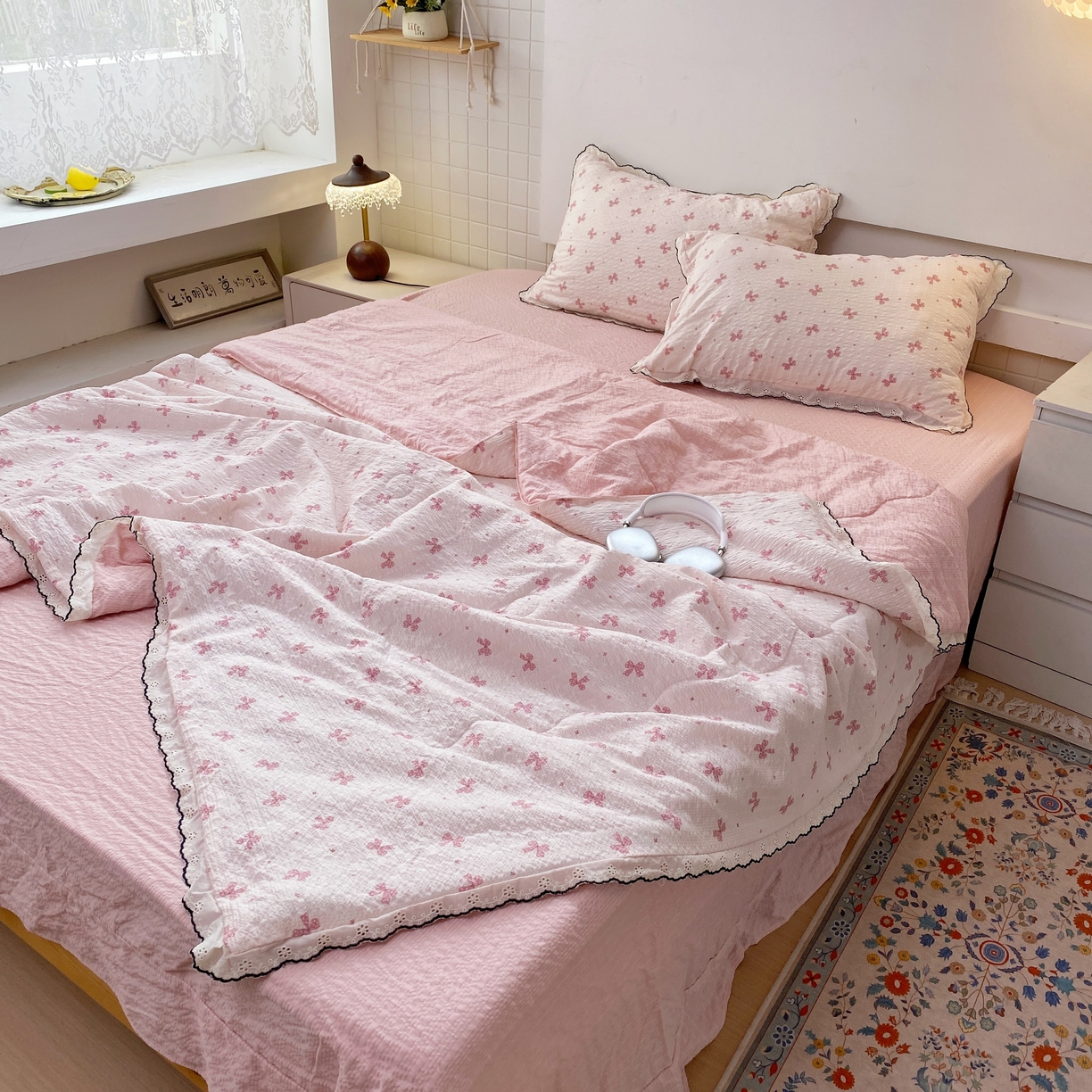 91家纺网 家纺一手货源 找家纺 （总）恋尚羽家纺 2026新款韩版夏凉被空调被夏凉被四件套