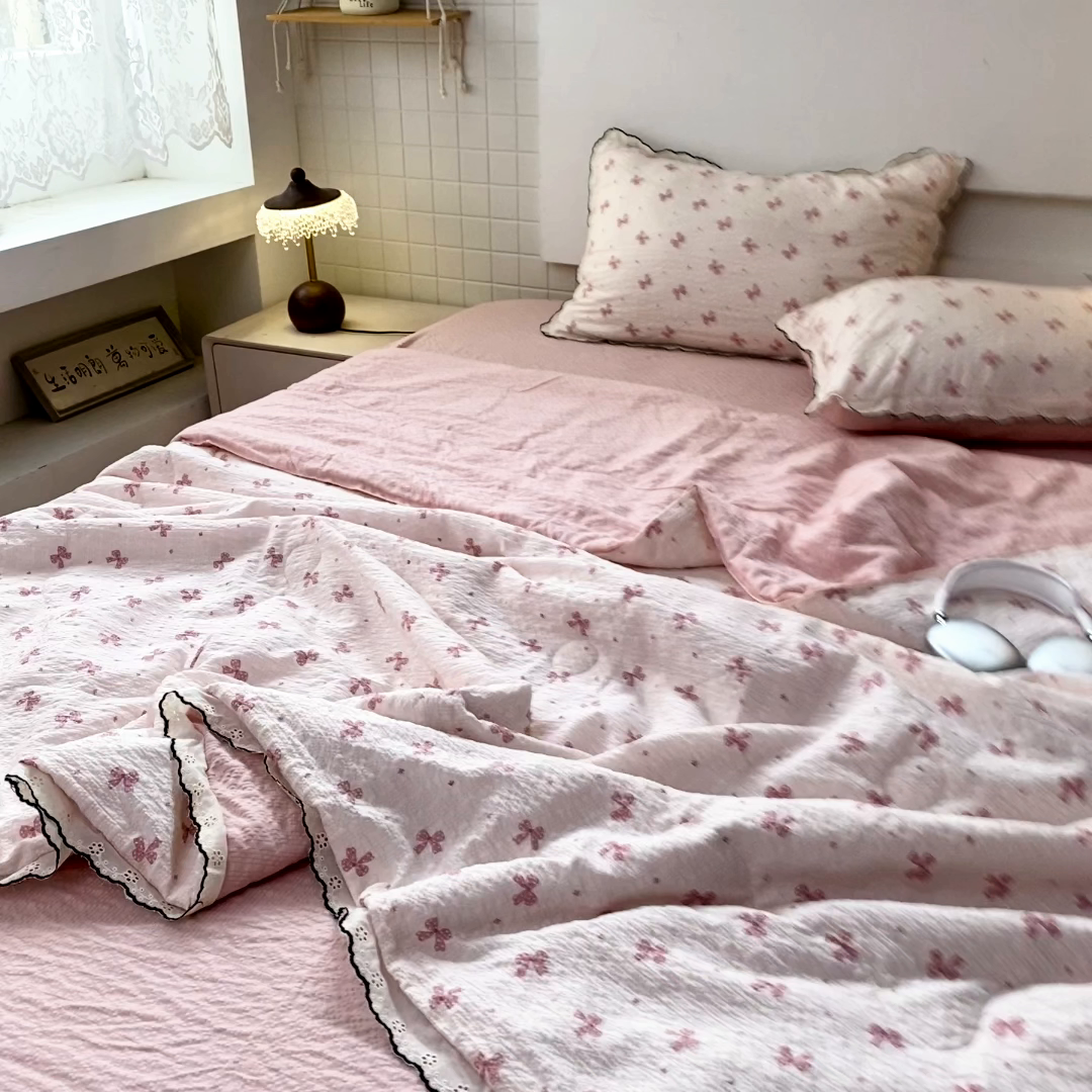 91家纺网 家纺一手货源 找家纺 （总）恋尚羽家纺 2026新款韩版夏凉被空调被夏凉被四件套