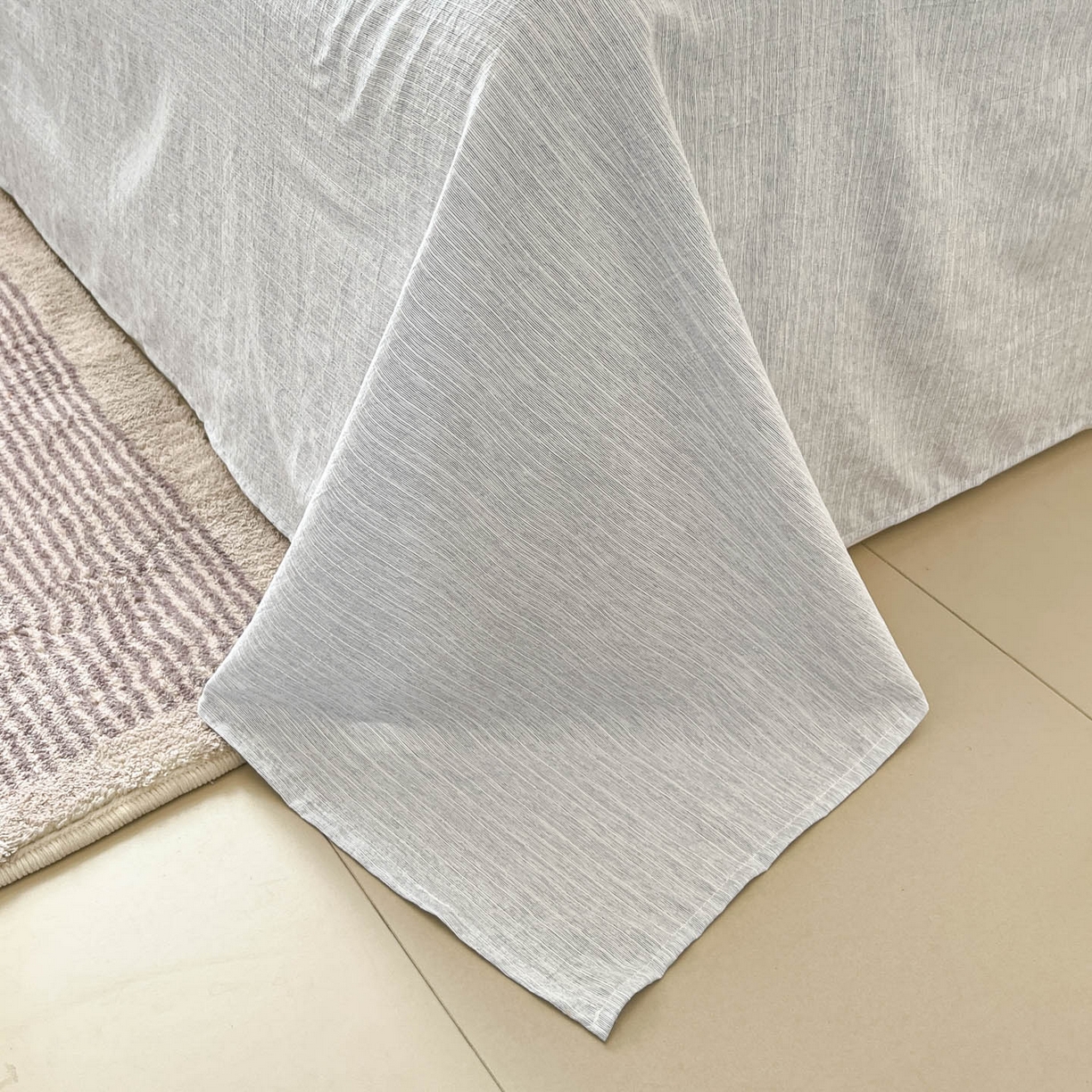 91家纺网 家纺一手货源 找家纺 蓝极人 2026新款色织水洗麻印花四件套 可可兰