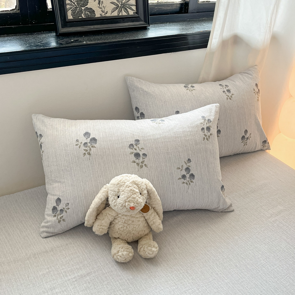 91家纺网 家纺一手货源 找家纺 蓝极人 2026新款色织水洗麻印花四件套 可可兰