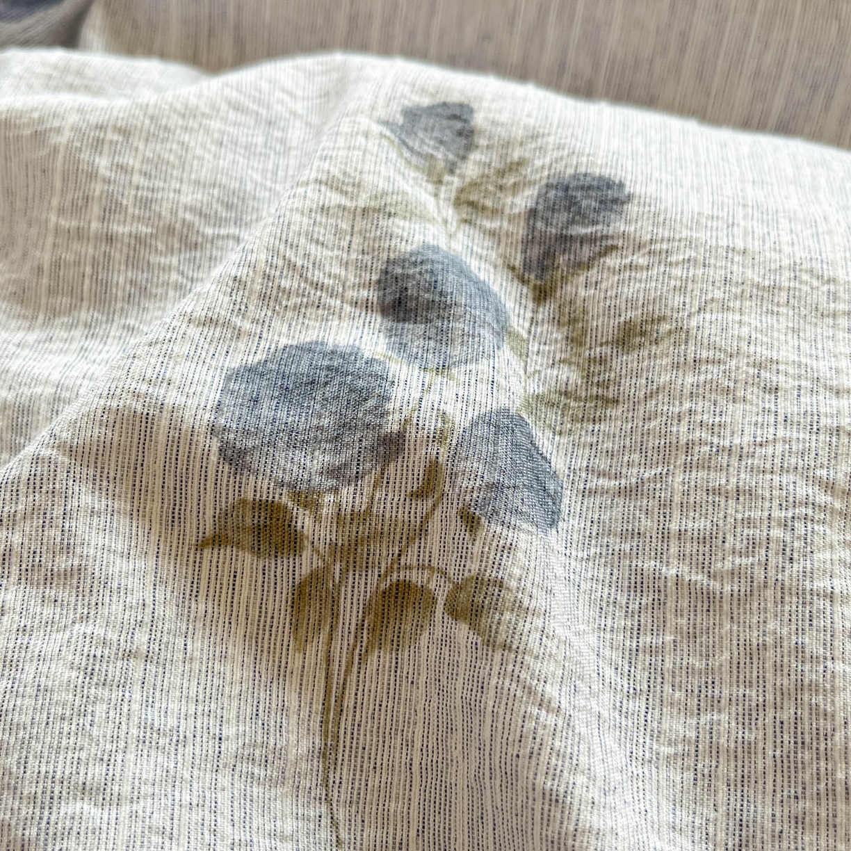 91家纺网 家纺一手货源 找家纺 蓝极人 2026新款色织水洗麻印花四件套 可可兰