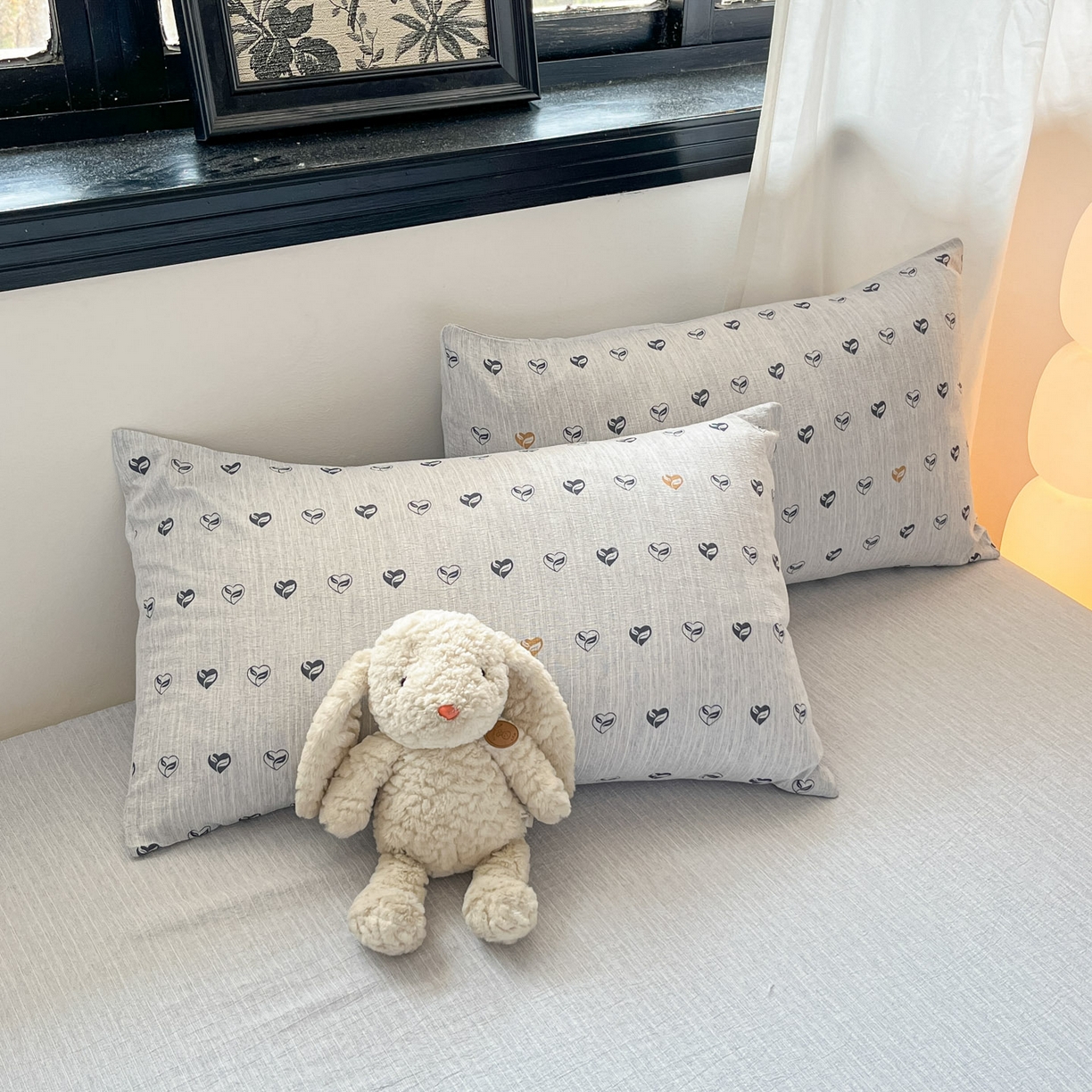 91家纺网 家纺一手货源 找家纺 蓝极人 2026新款色织水洗麻印花四件套 叶芽黄