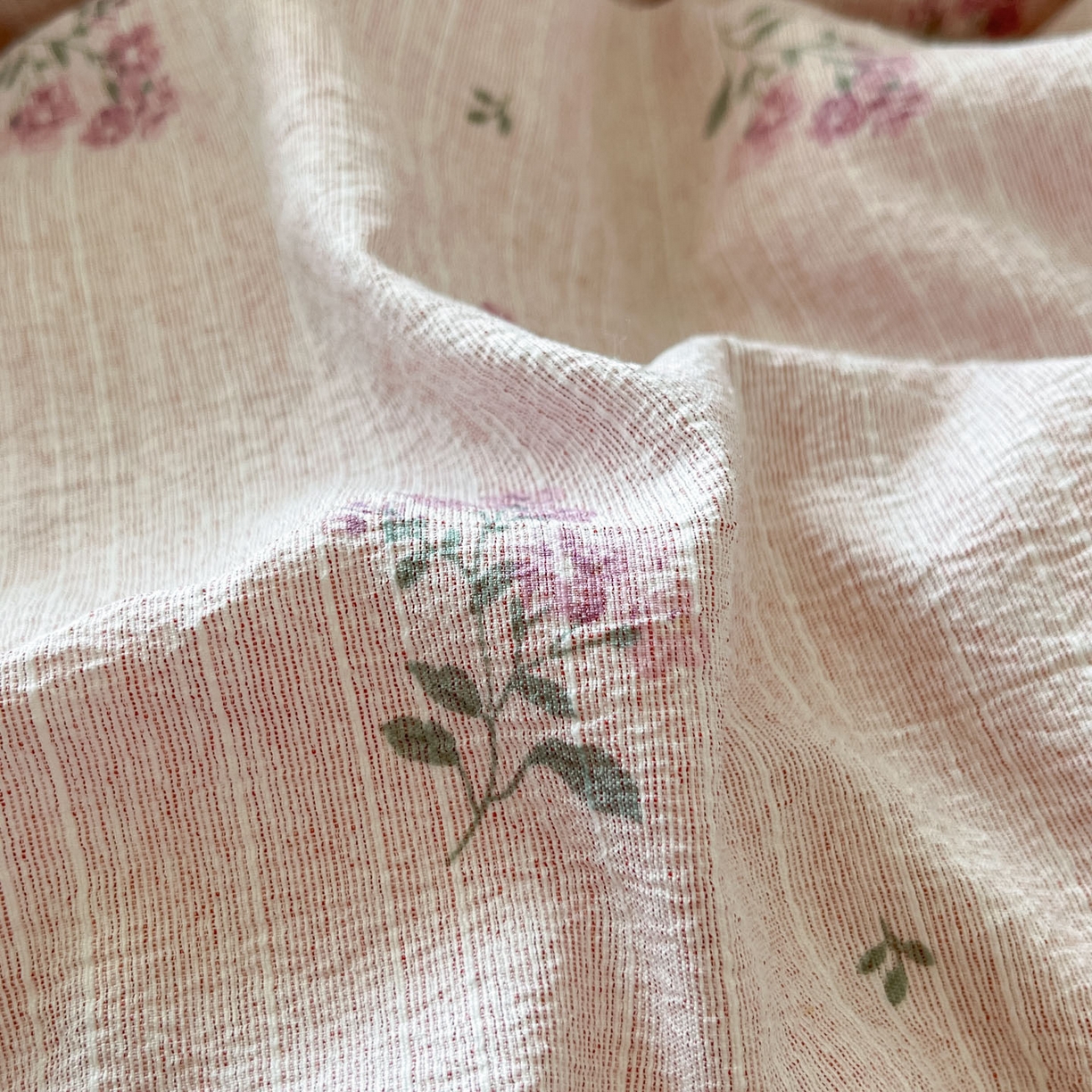 91家纺网 家纺一手货源 找家纺 蓝极人 2026新款色织水洗麻印花四件套 云溪紫