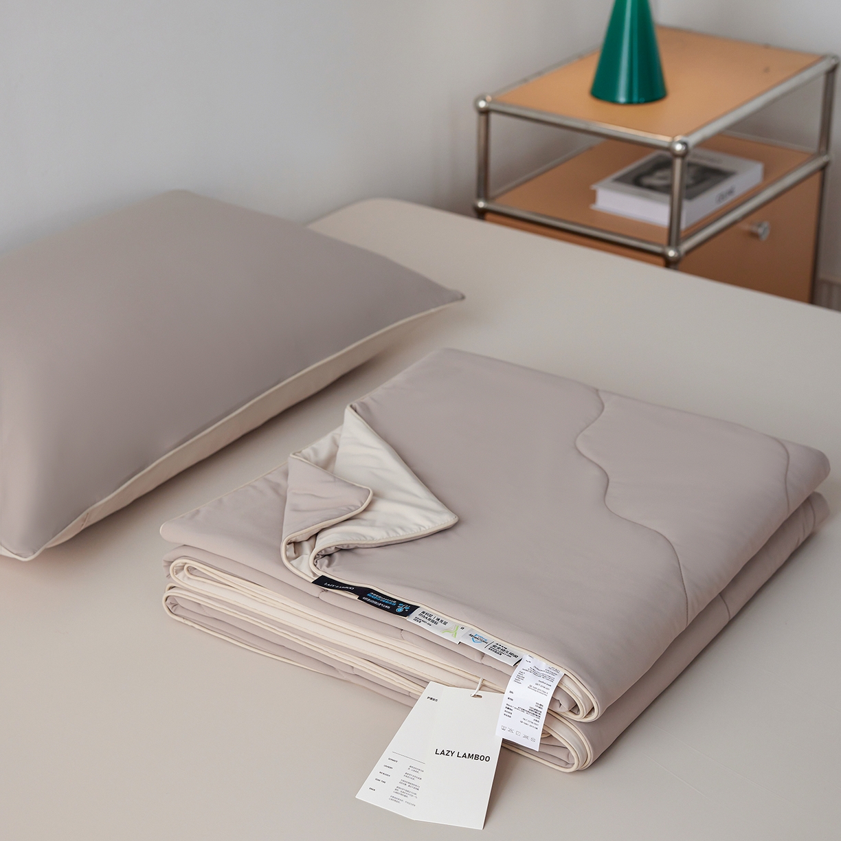 91家纺网 家纺一手货源 找家纺 丽笙被芯 2026新款奶皮冷感夏被夏凉被空调被 焦糖咖