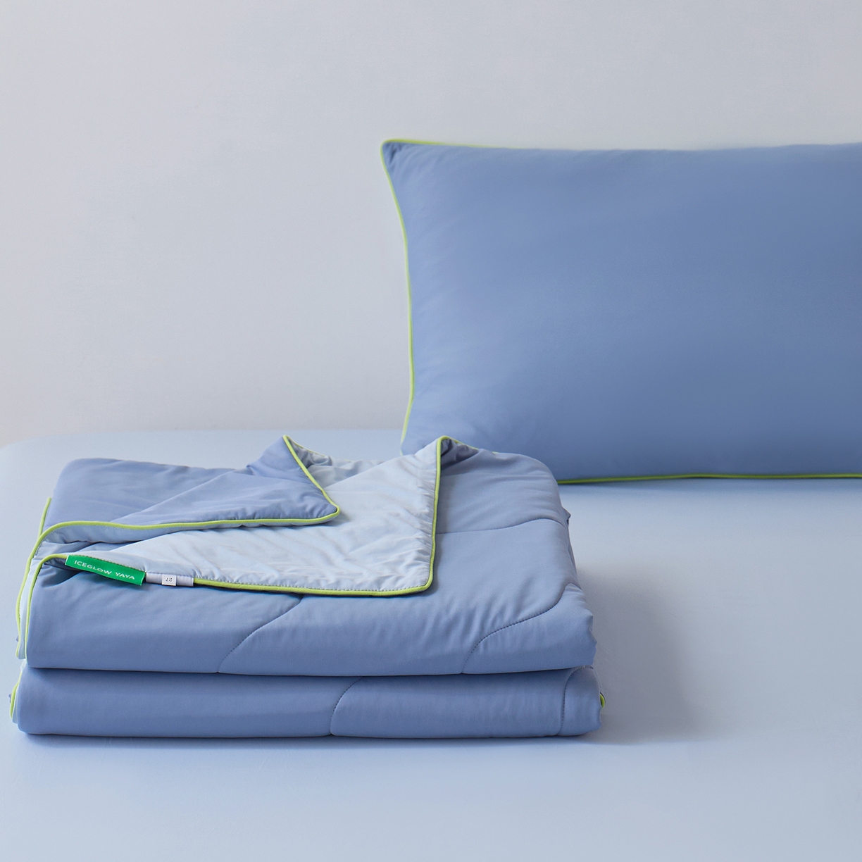 91家纺网 家纺一手货源 找家纺 丽笙被芯 2026新款奶皮冷感夏被夏凉被空调被 山野蓝