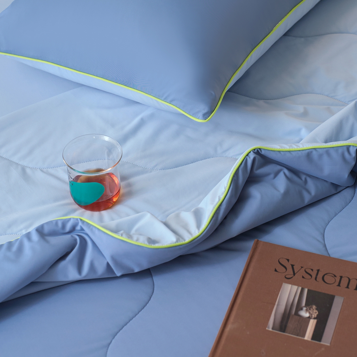 91家纺网 家纺一手货源 找家纺 丽笙被芯 2026新款奶皮冷感夏被夏凉被空调被 山野蓝