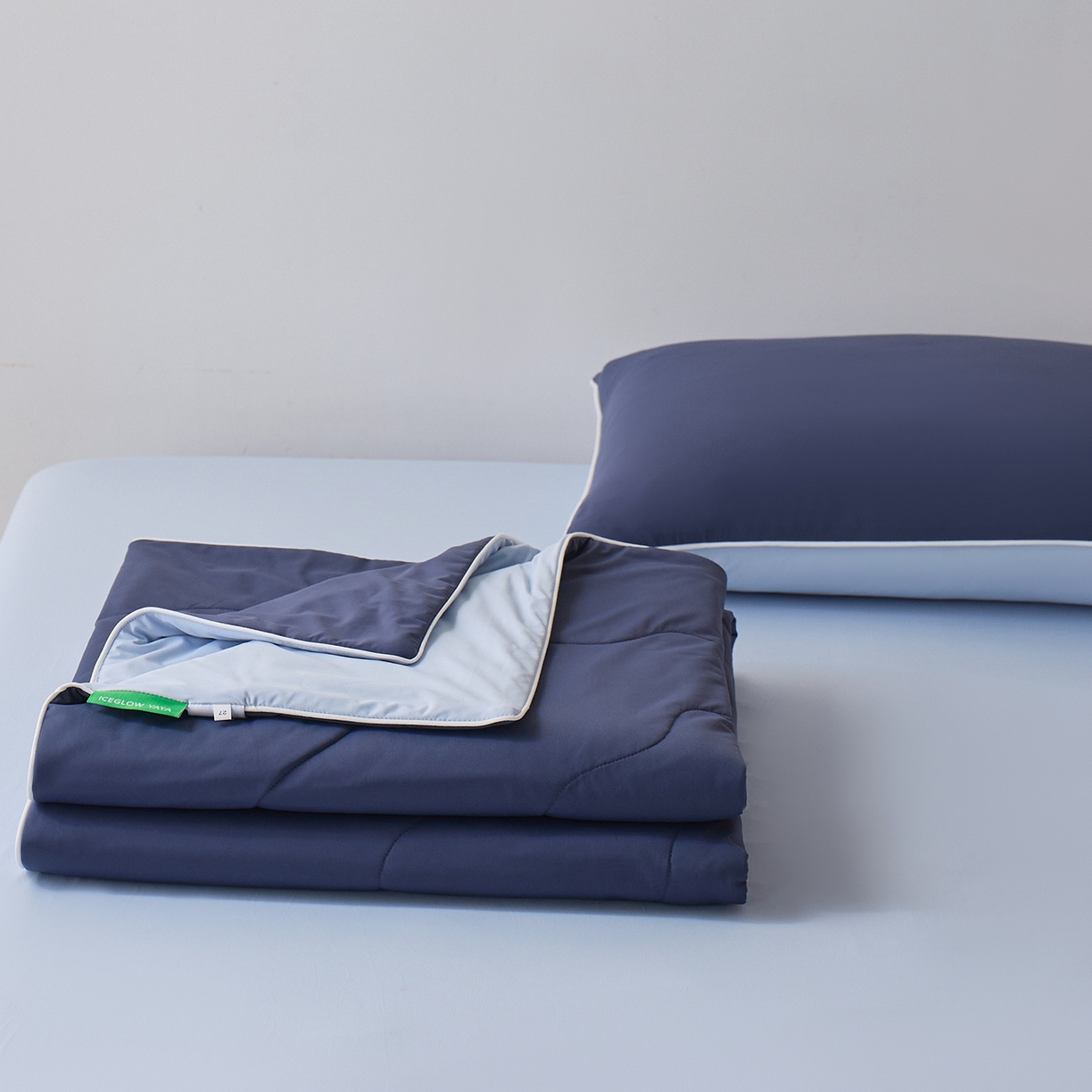 91家纺网 家纺一手货源 找家纺 丽笙被芯 2026新款奶皮冷感夏被夏凉被空调被 星夜蓝