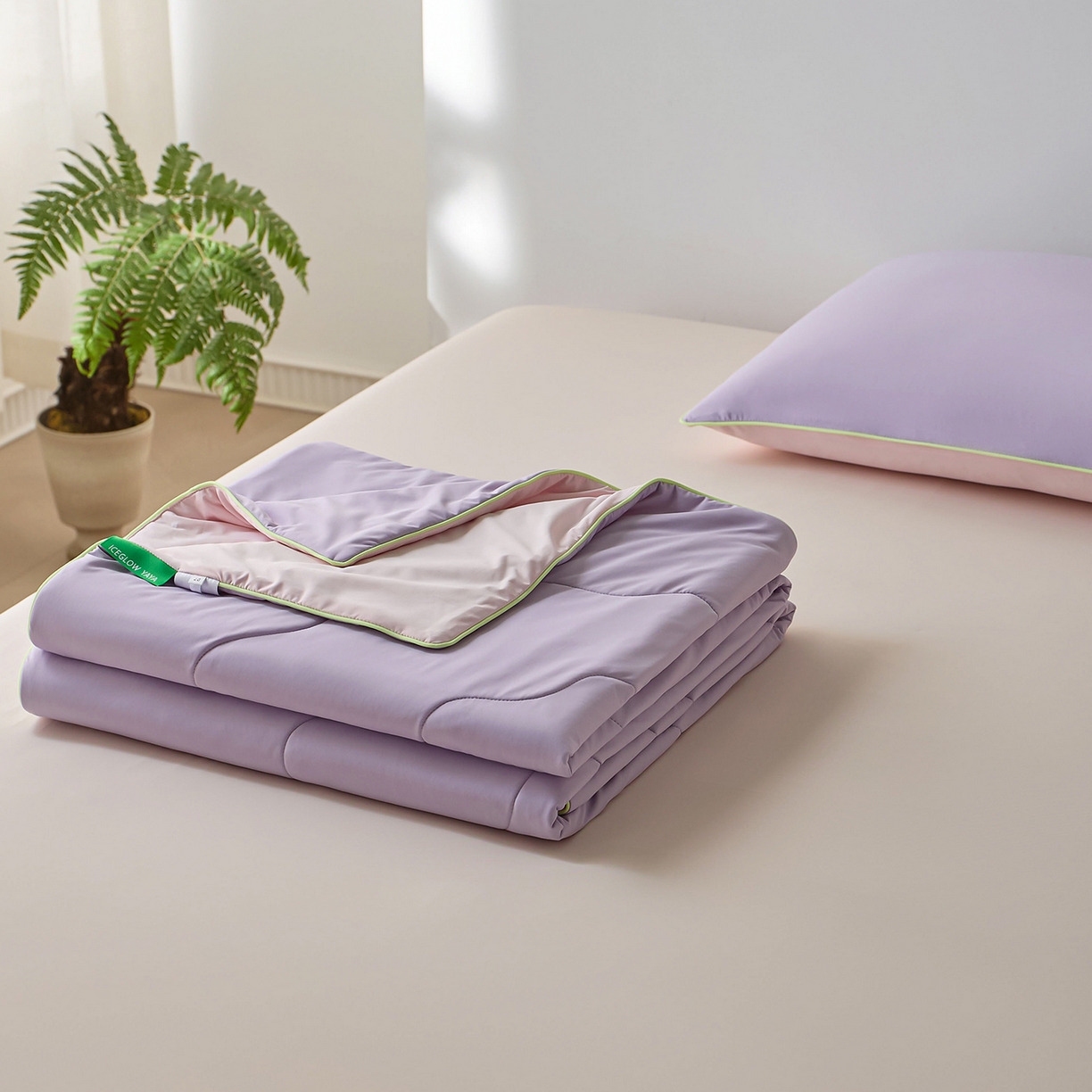 丽笙被芯 2026新款奶皮冷感夏被夏凉被空调被 紫藤粉
