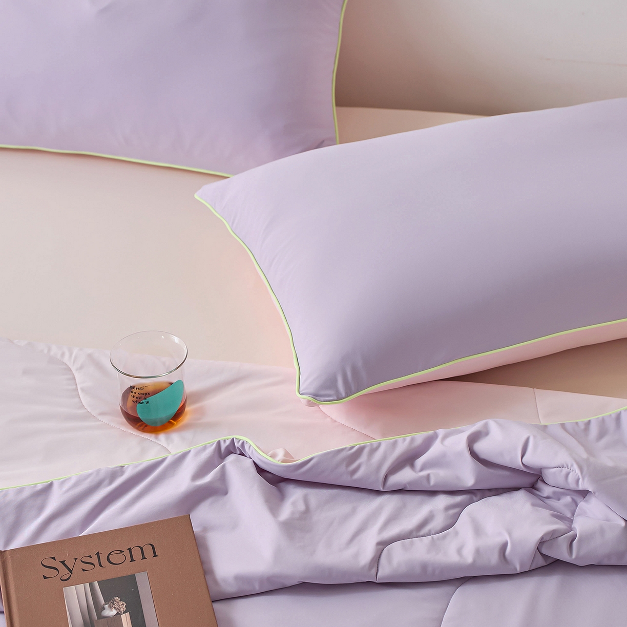 91家纺网 家纺一手货源 找家纺 丽笙被芯 2026新款奶皮冷感夏被夏凉被空调被 紫藤粉