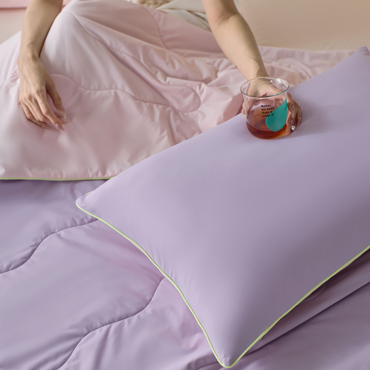 91家纺网 家纺一手货源 找家纺 丽笙被芯 2026新款奶皮冷感夏被夏凉被空调被 紫藤粉