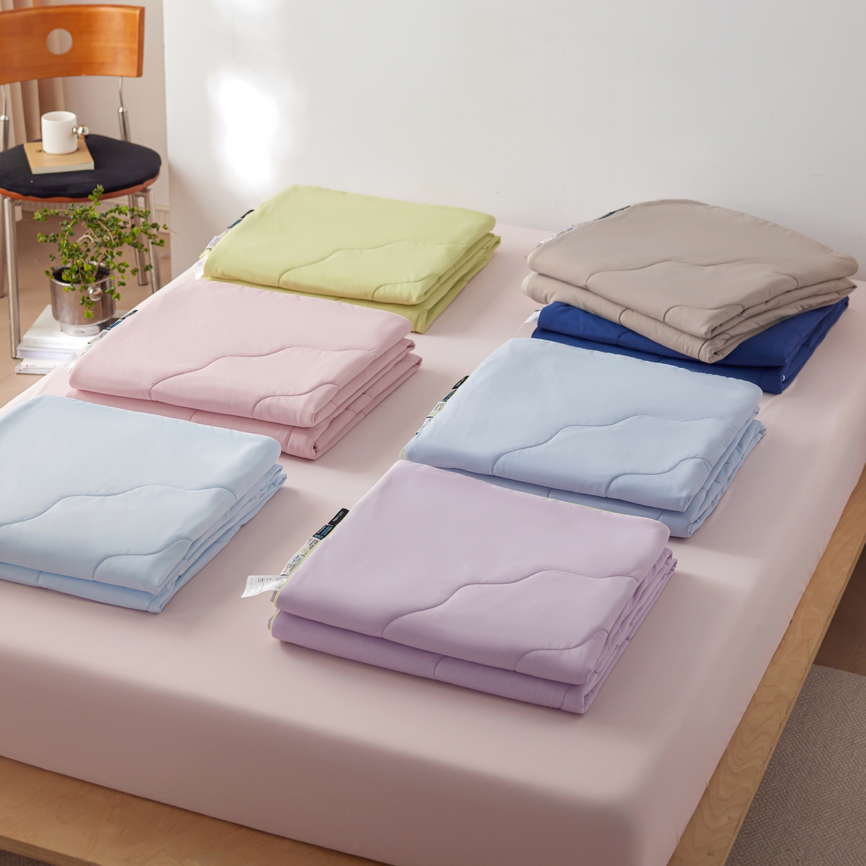 丽笙被芯 2026新款奶皮冷感夏被夏凉被空调被 组合图（仅供展示不可下单）