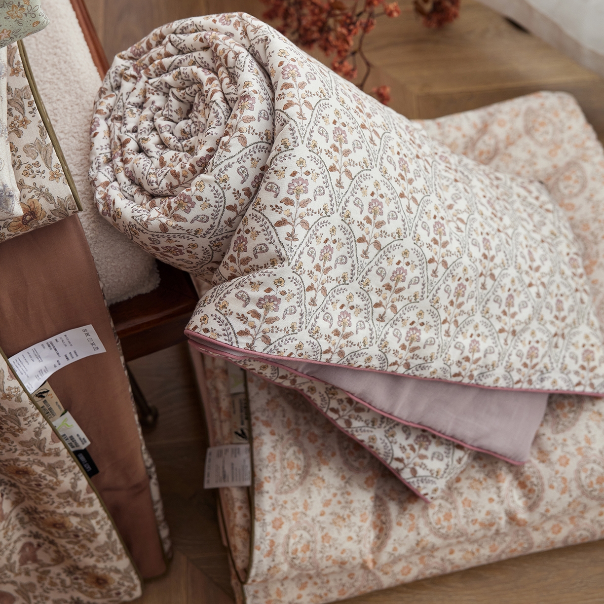 91家纺网 家纺一手货源 找家纺 （总）丽笙被芯 2026新款全棉双层纱印花夏被夏凉被空调被