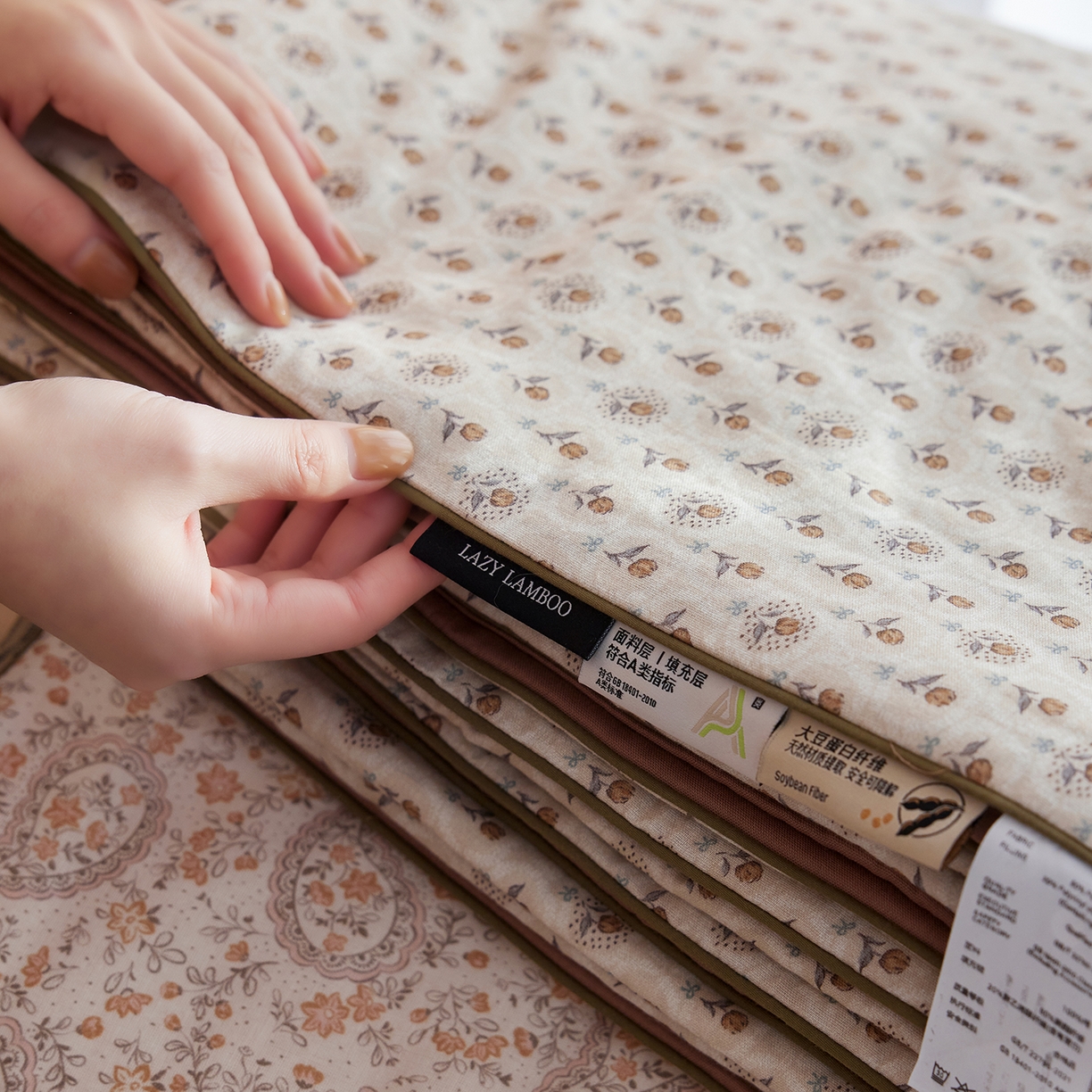 91家纺网 家纺一手货源 找家纺 （总）丽笙被芯 2026新款全棉双层纱印花夏被夏凉被空调被