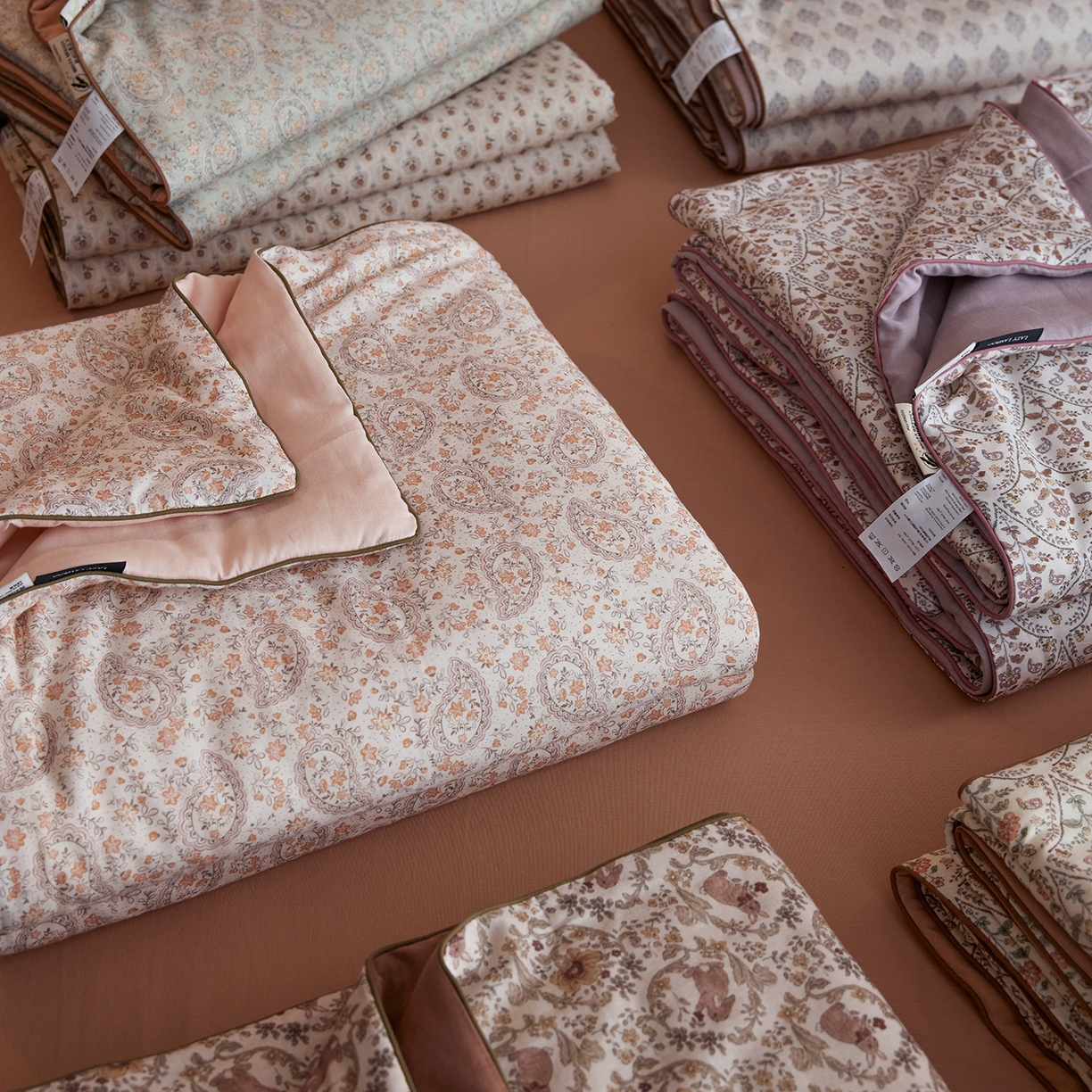 91家纺网 家纺一手货源 找家纺 （总）丽笙被芯 2026新款全棉双层纱印花夏被夏凉被空调被