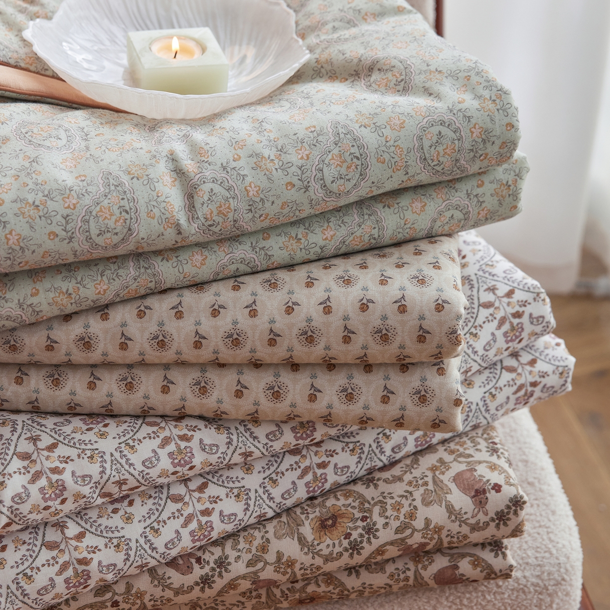 91家纺网 家纺一手货源 找家纺 （总）丽笙被芯 2026新款全棉双层纱印花夏被夏凉被空调被